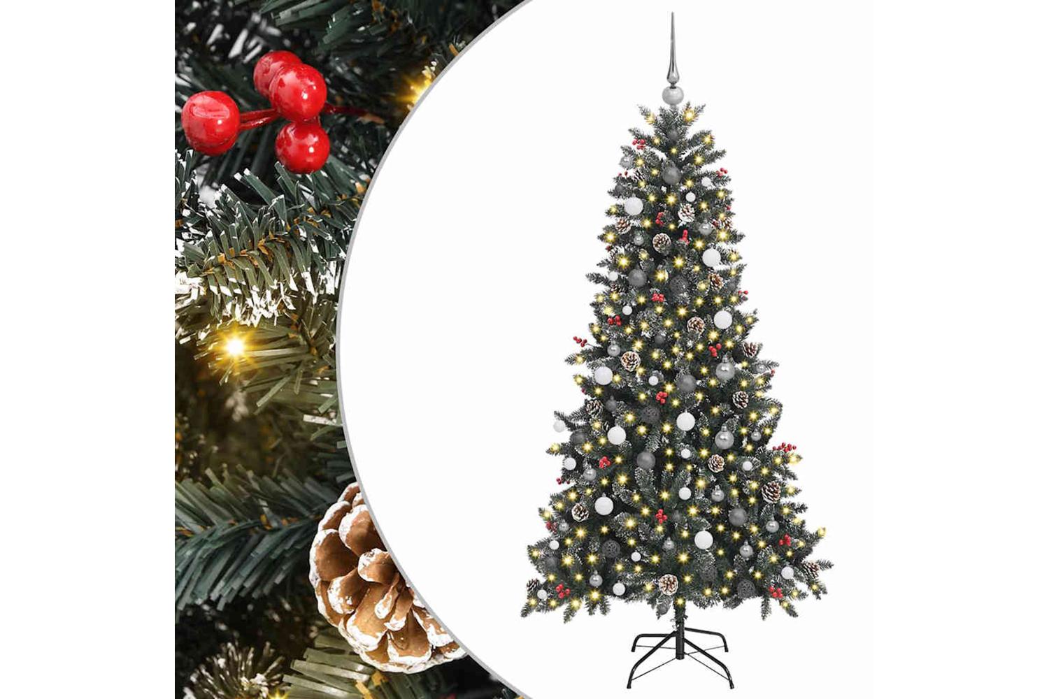 Vidaxl Artificial Christmas Tree With Stand Green 114 X 114 X 210 Cm-2