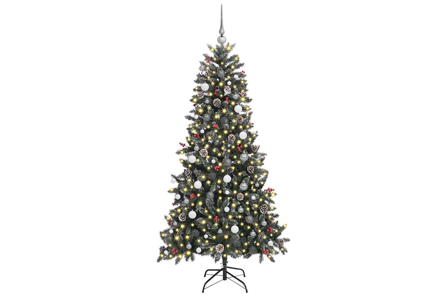 Vidaxl Artificial Christmas Tree With Stand Green 114 X 114 X 210 Cm-3
