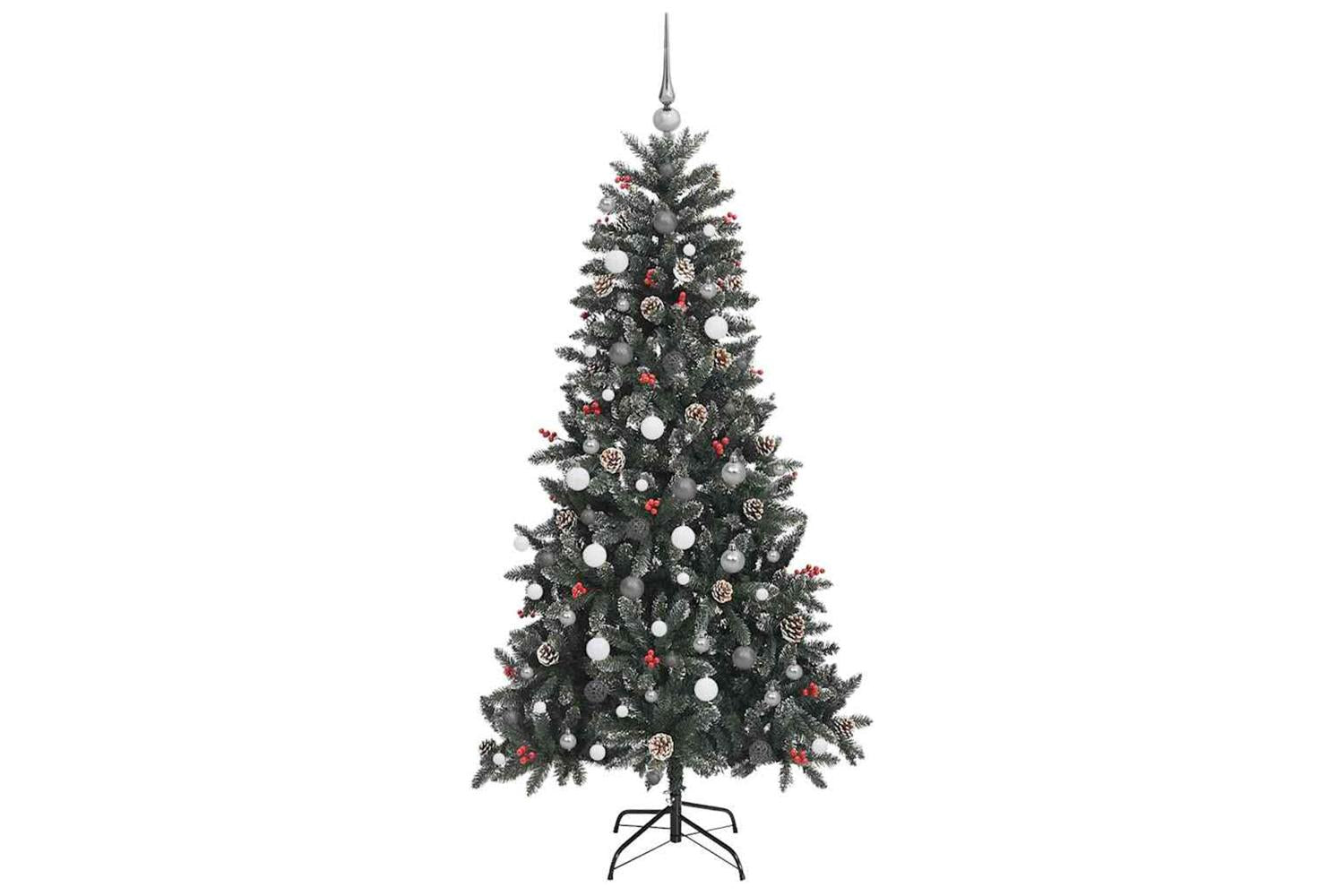 Vidaxl Artificial Christmas Tree With Stand Green 114 X 114 X 210 Cm-5