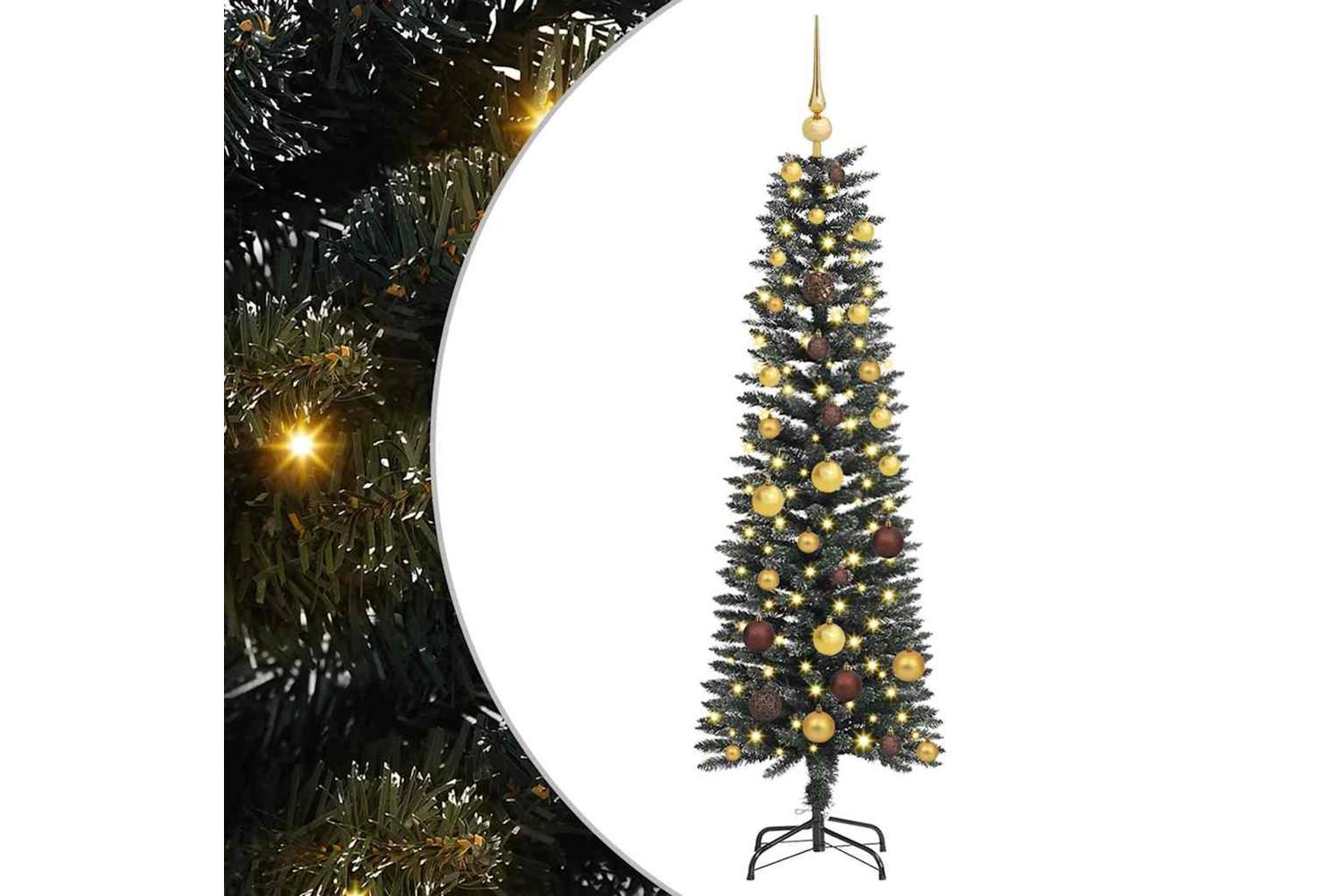 Vidaxl Artificial Christmas Tree With 150 Leds Green 43 X 43 X 150 Cm-2