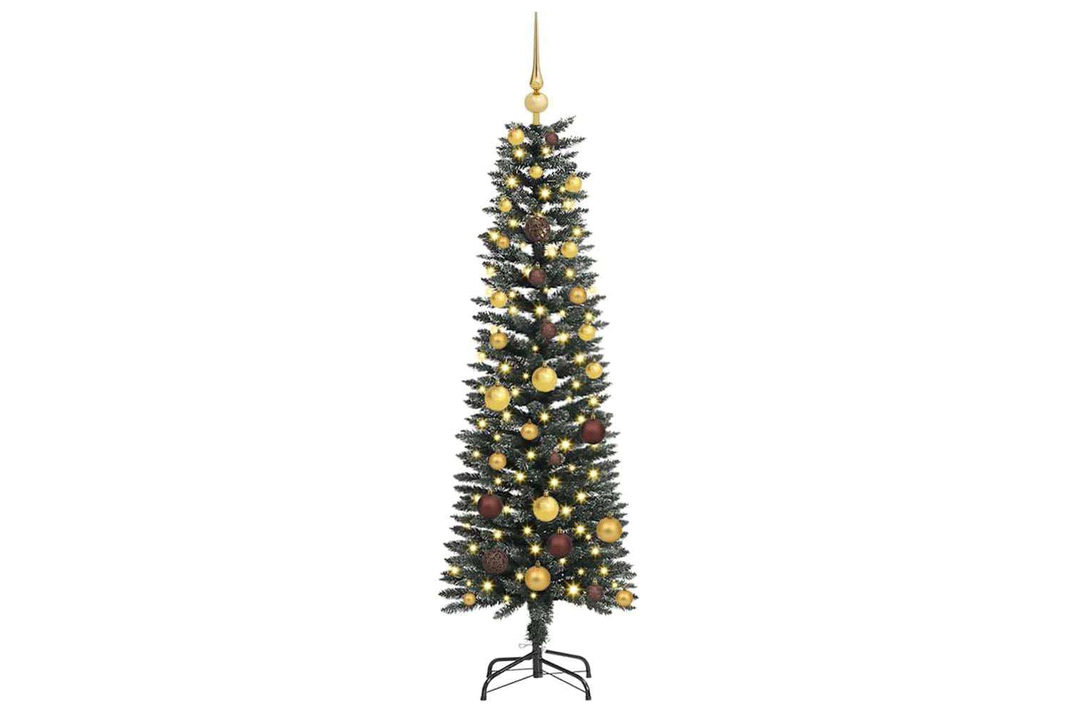 Vidaxl Artificial Christmas Tree With 150 Leds Green 43 X 43 X 150 Cm-3