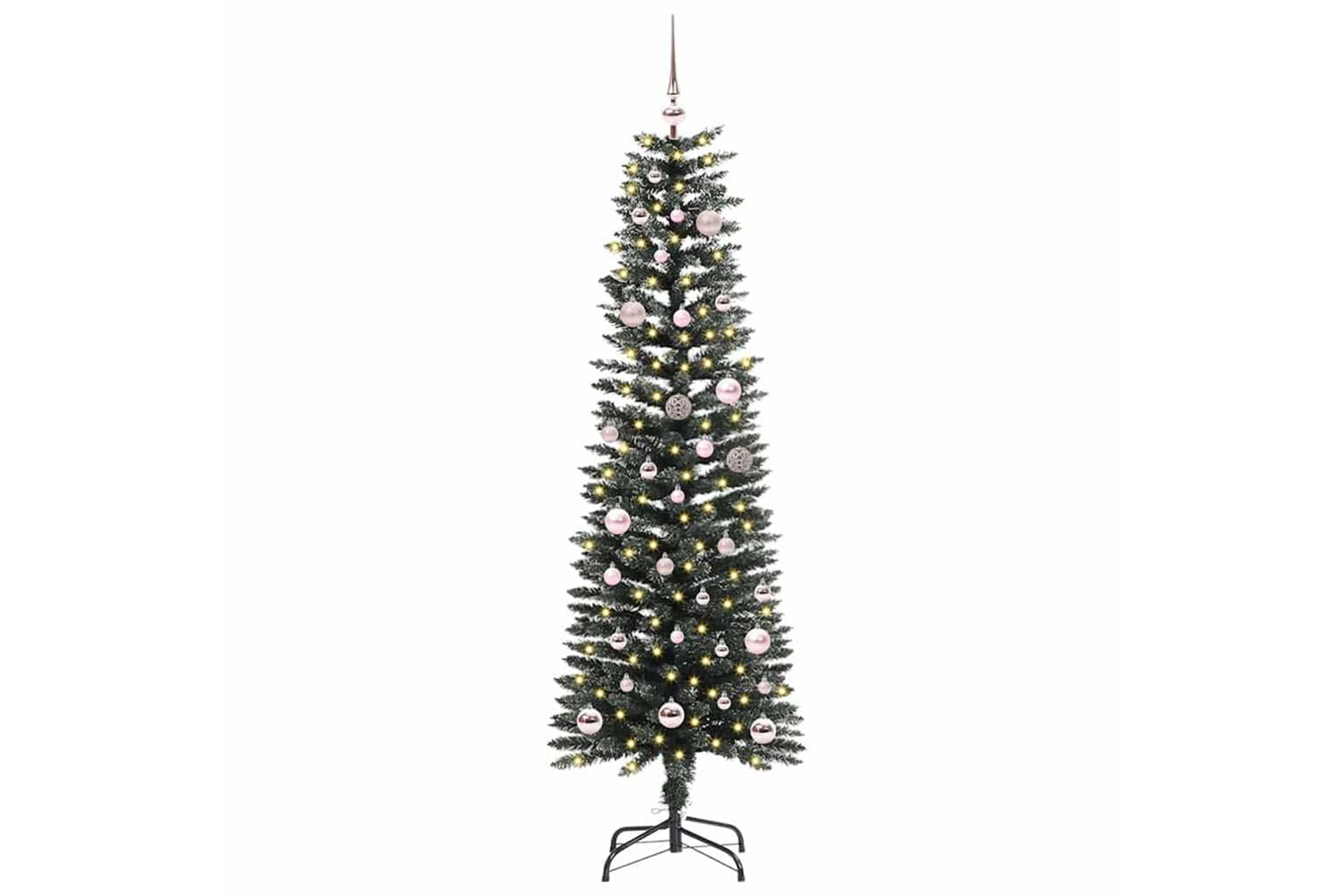 Vidaxl Artificial Christmas Tree With 150 Leds Green 43 X 43 X 150 Cm-2