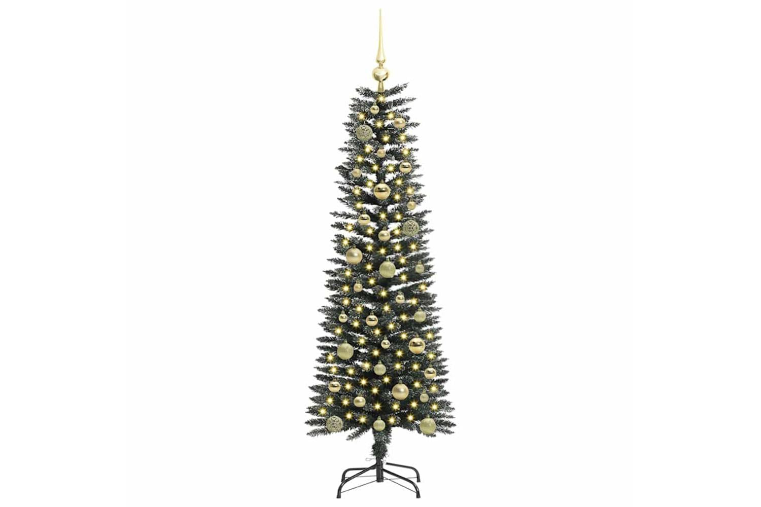 Vidaxl Artificial Christmas Tree With 150 Leds Green 43 X 43 X 150 Cm-3