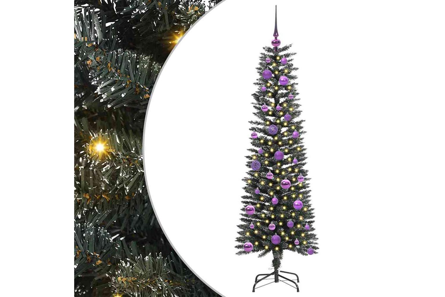 Vidaxl Artificial Christmas Tree With 150 Leds Green 43 X 43 X 150 Cm-2