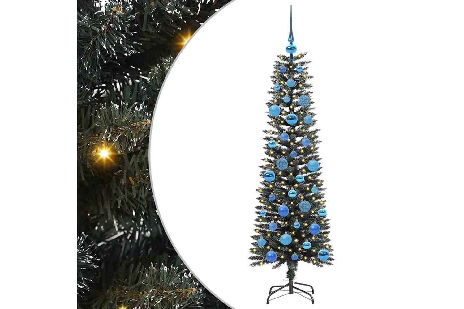 Vidaxl Artificial Christmas Tree With 150 Leds Green 43 X 43 X 150 Cm-2