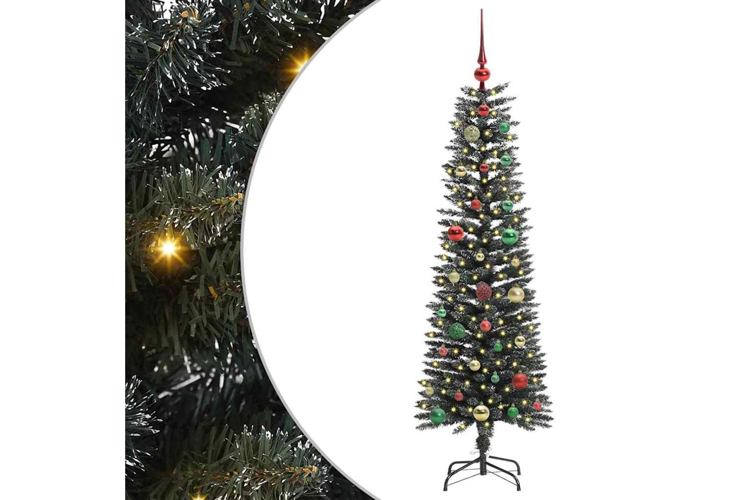 Vidaxl Artificial Christmas Tree With 150 Leds Green 43 X 43 X 150 Cm-2
