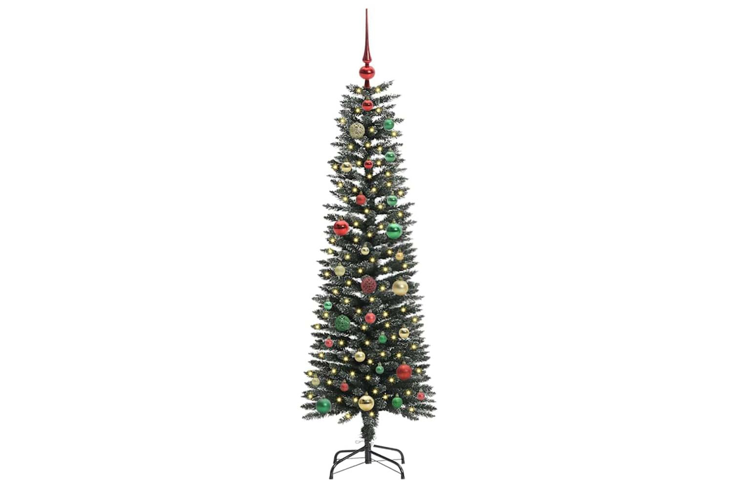 Vidaxl Artificial Christmas Tree With 150 Leds Green 43 X 43 X 150 Cm-3