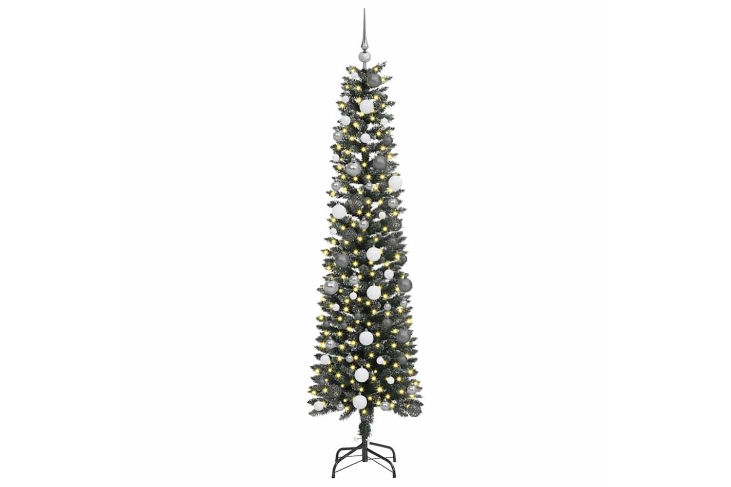 Vidaxl Artificial Christmas Tree With 300 Leds Green 58 X 58 X 210 Cm-3