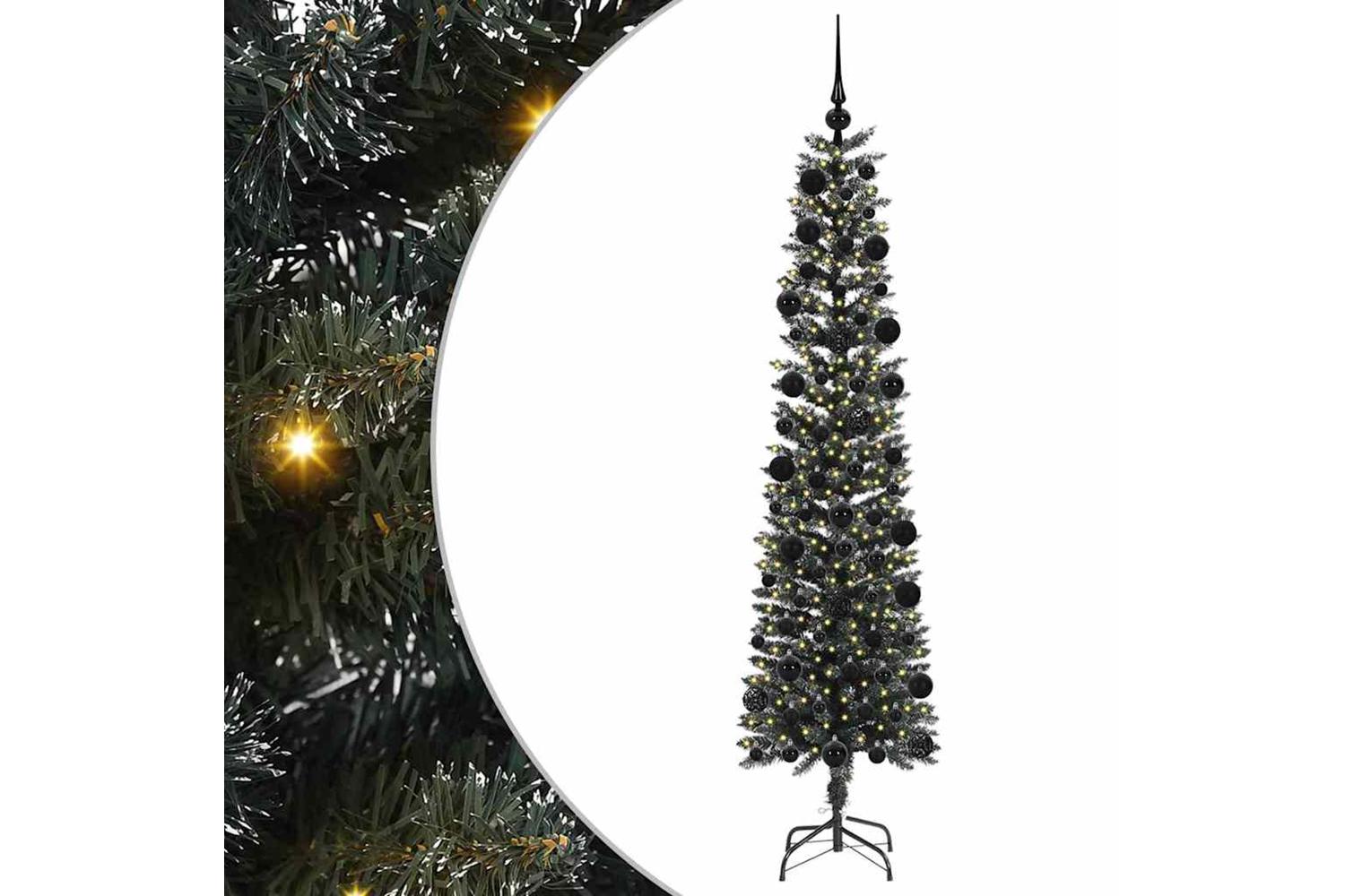 Vidaxl Artificial Christmas Tree With 300 Leds Green 58 X 58 X 210 Cm-2