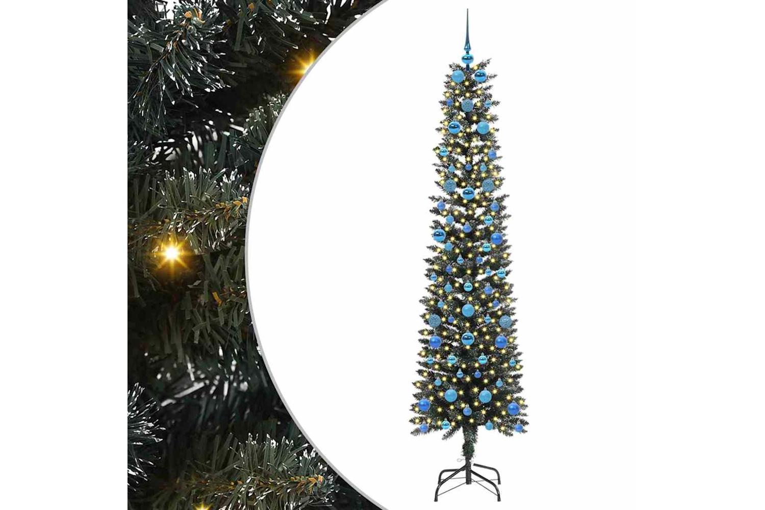 Vidaxl Artificial Christmas Tree With 300 Leds Green 58 X 58 X 210 Cm-2