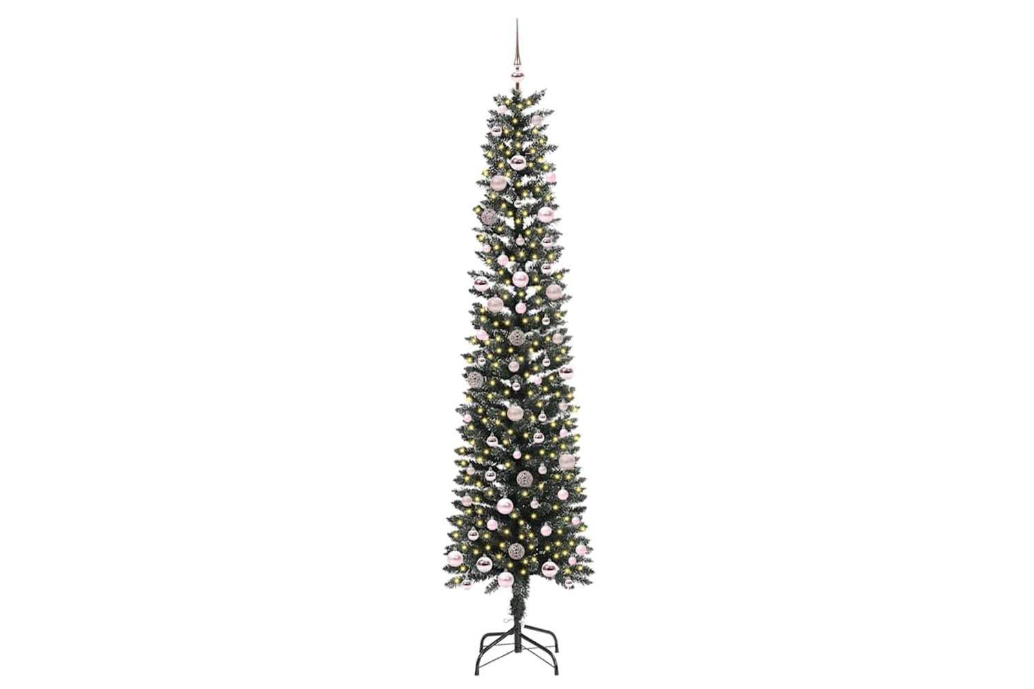 Vidaxl Artificial Christmas Tree With 300 Leds Green 58 X 58 X 240 Cm-3