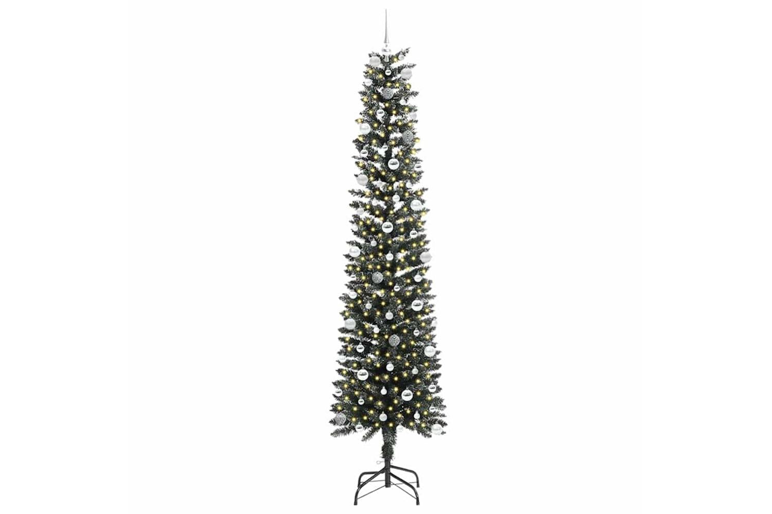 Vidaxl Artificial Christmas Tree With 300 Leds Green 58 X 58 X 240 Cm-3