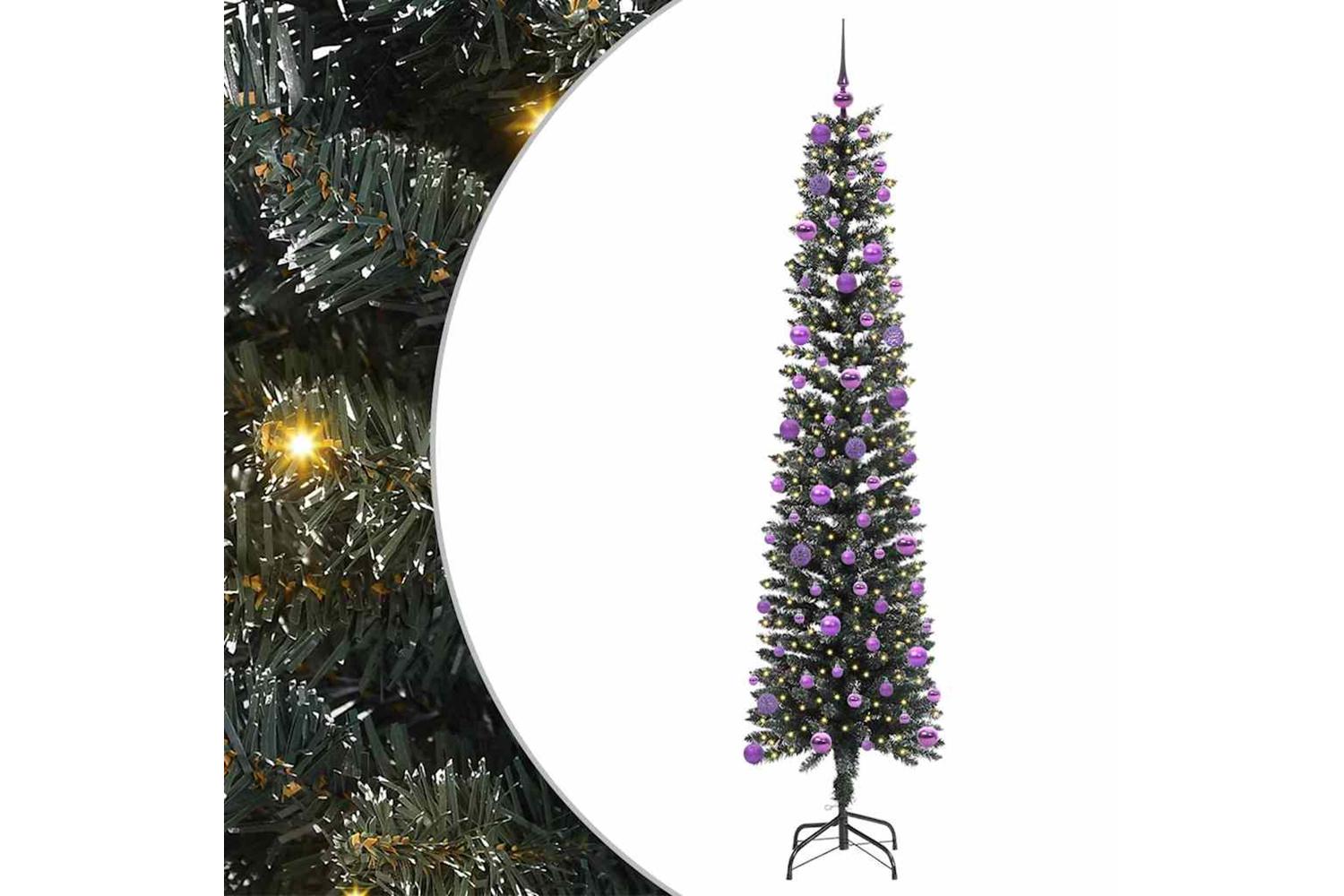 Vidaxl Artificial Christmas Tree With 300 Leds Green 58 X 58 X 240 Cm-2