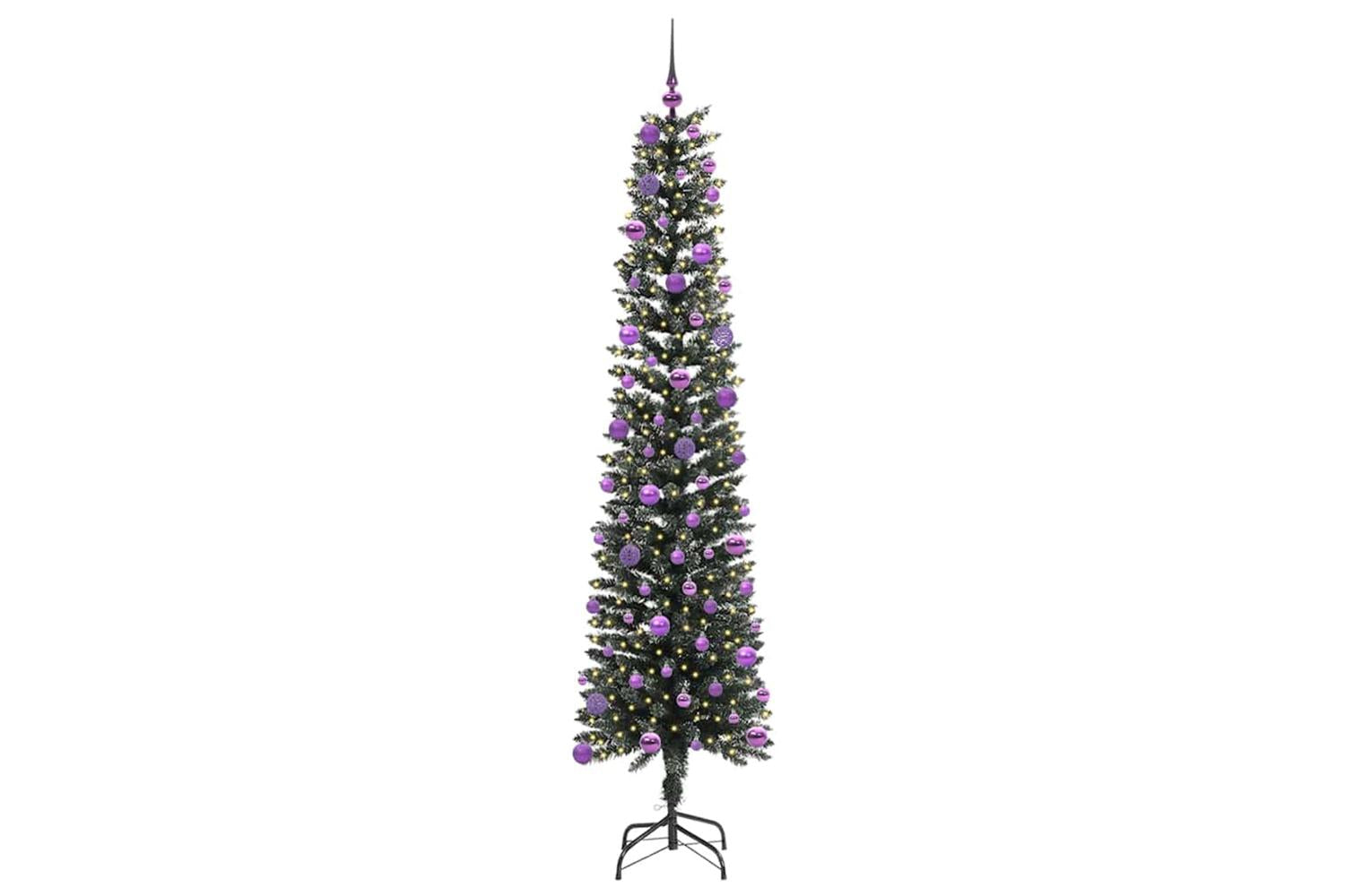 Vidaxl Artificial Christmas Tree With 300 Leds Green 58 X 58 X 240 Cm-3