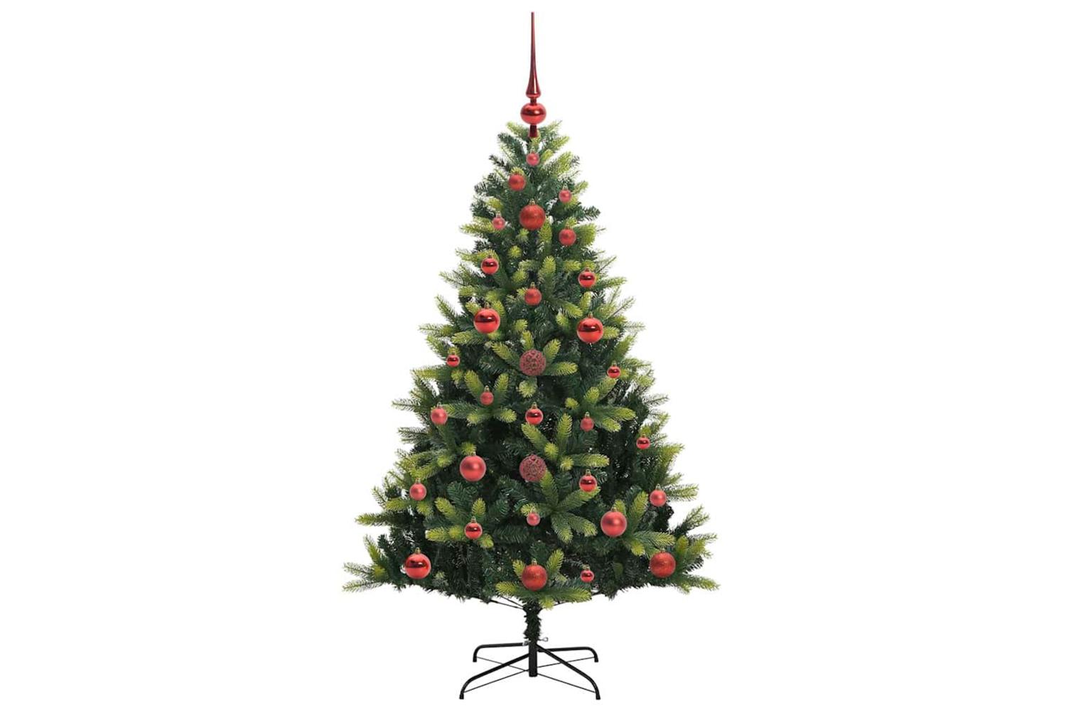 Vidaxl Artificial Hinged Christmas Tree 150 Leds Green 120 Cm-4