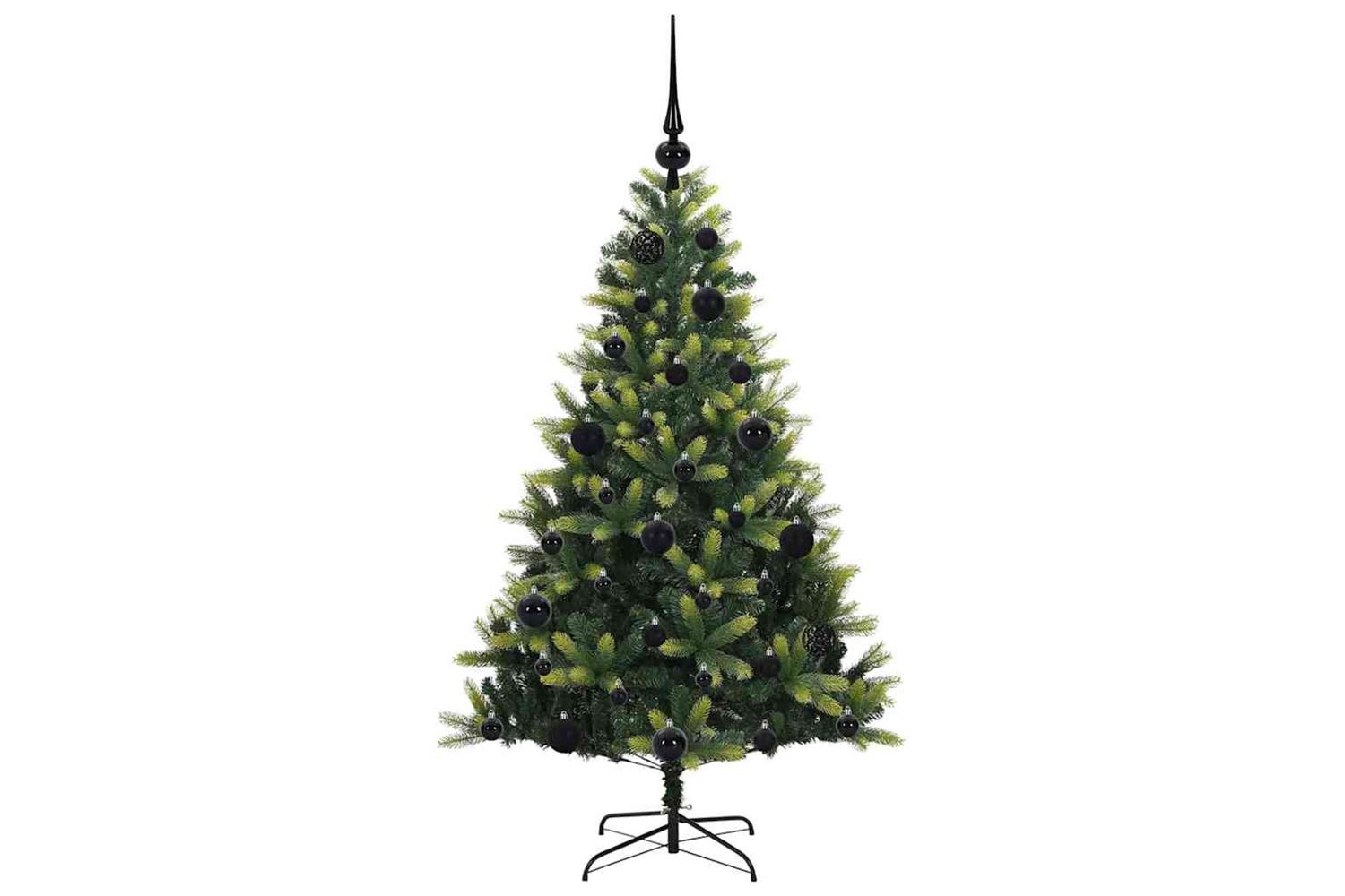Vidaxl Artificial Hinged Christmas Tree 150 Leds Green 120 Cm-4