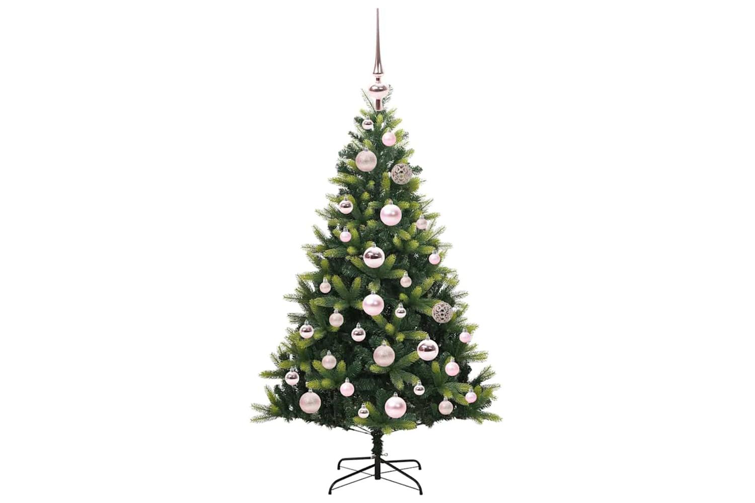 Vidaxl Artificial Hinged Christmas Tree 150 Leds Green 120 Cm-4