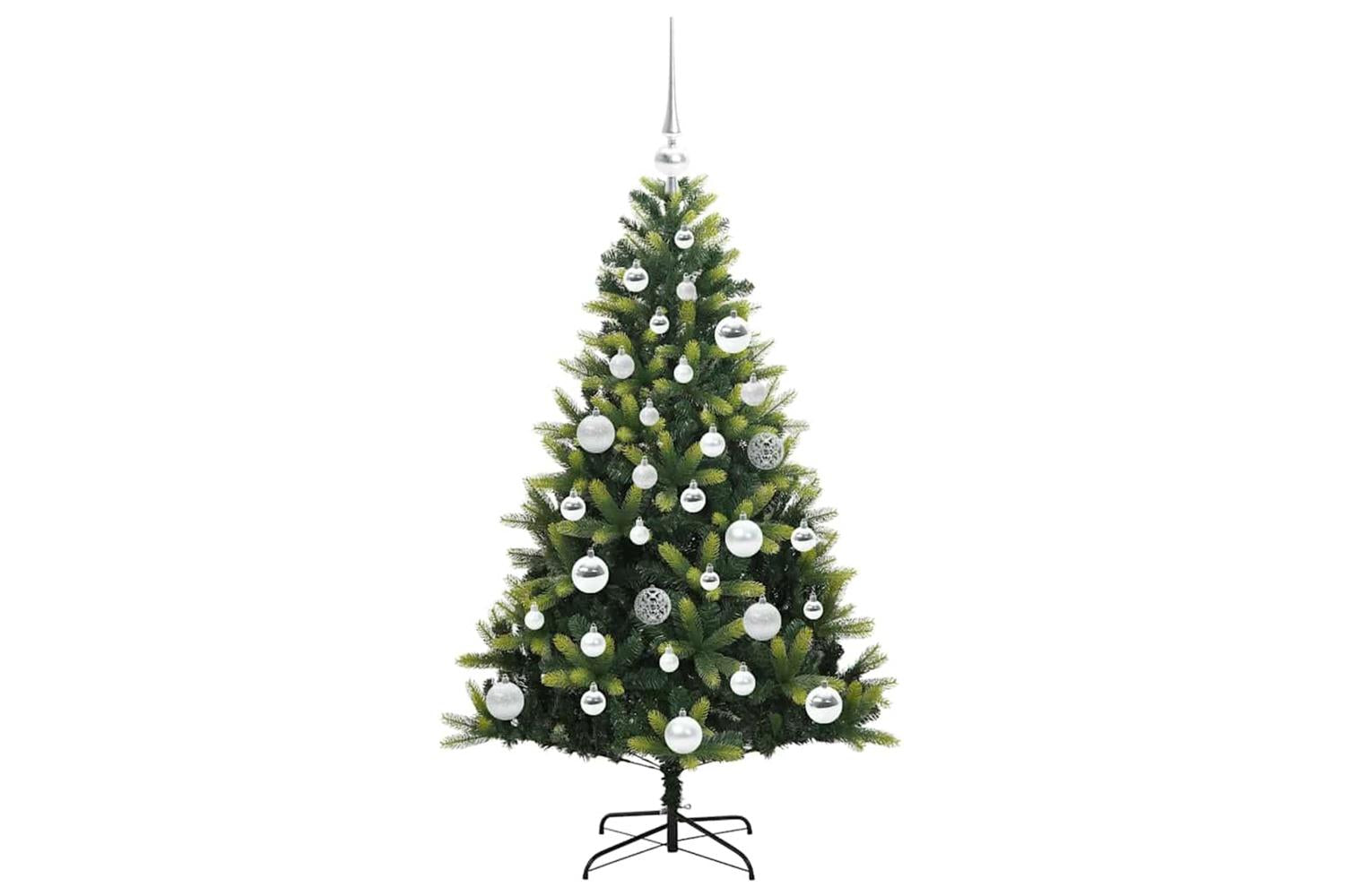 Vidaxl Artificial Hinged Christmas Tree 150 Leds Green 120 Cm-4