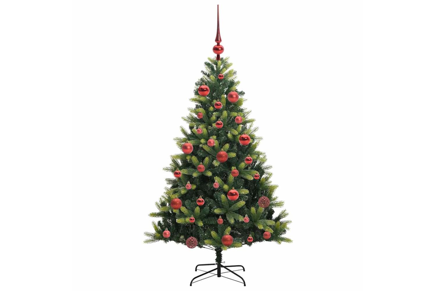 Vidaxl Artificial Hinged Christmas Tree 150 Leds Green 150 Cm-4