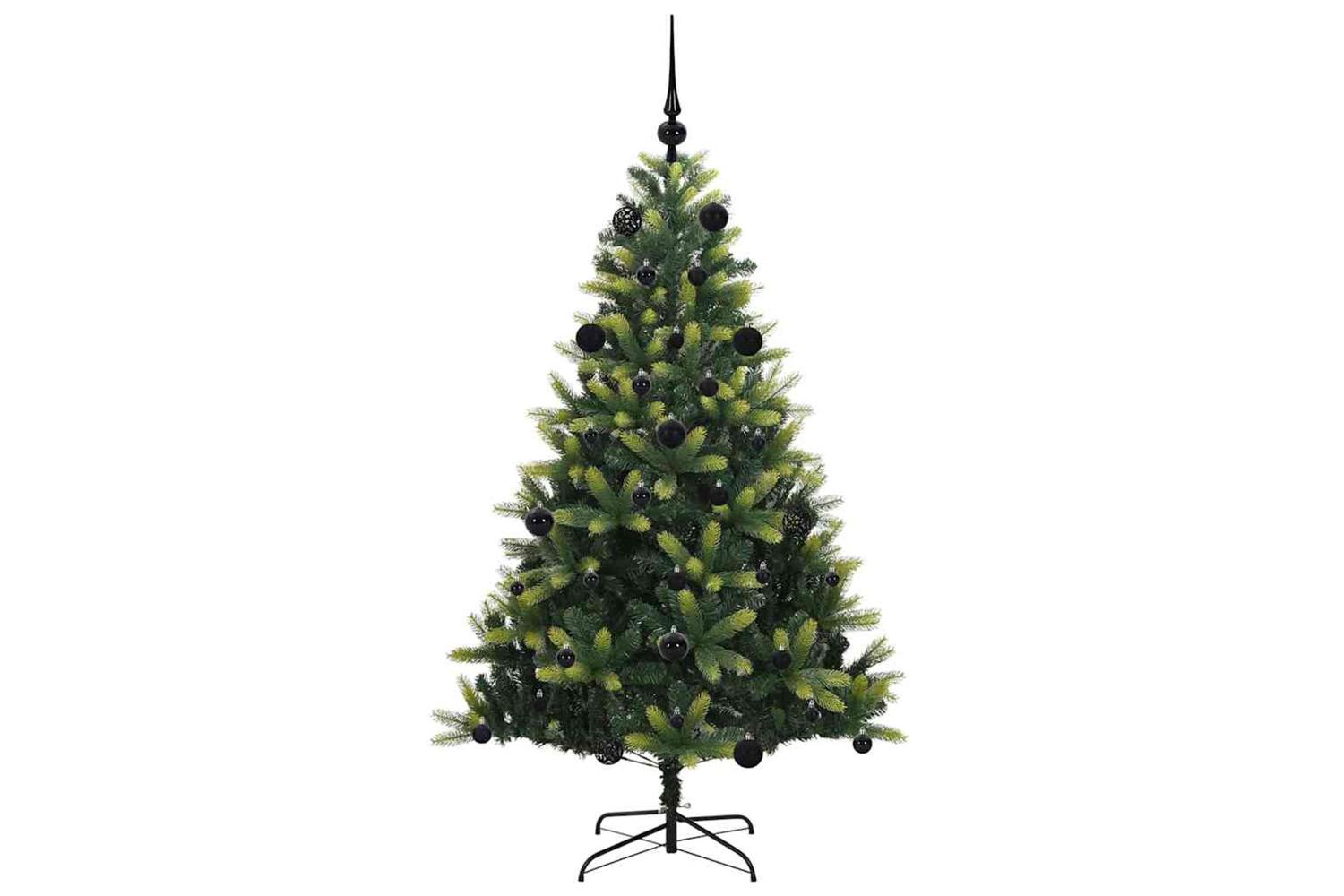 Vidaxl Artificial Hinged Christmas Tree 150 Leds Green 150 Cm-4
