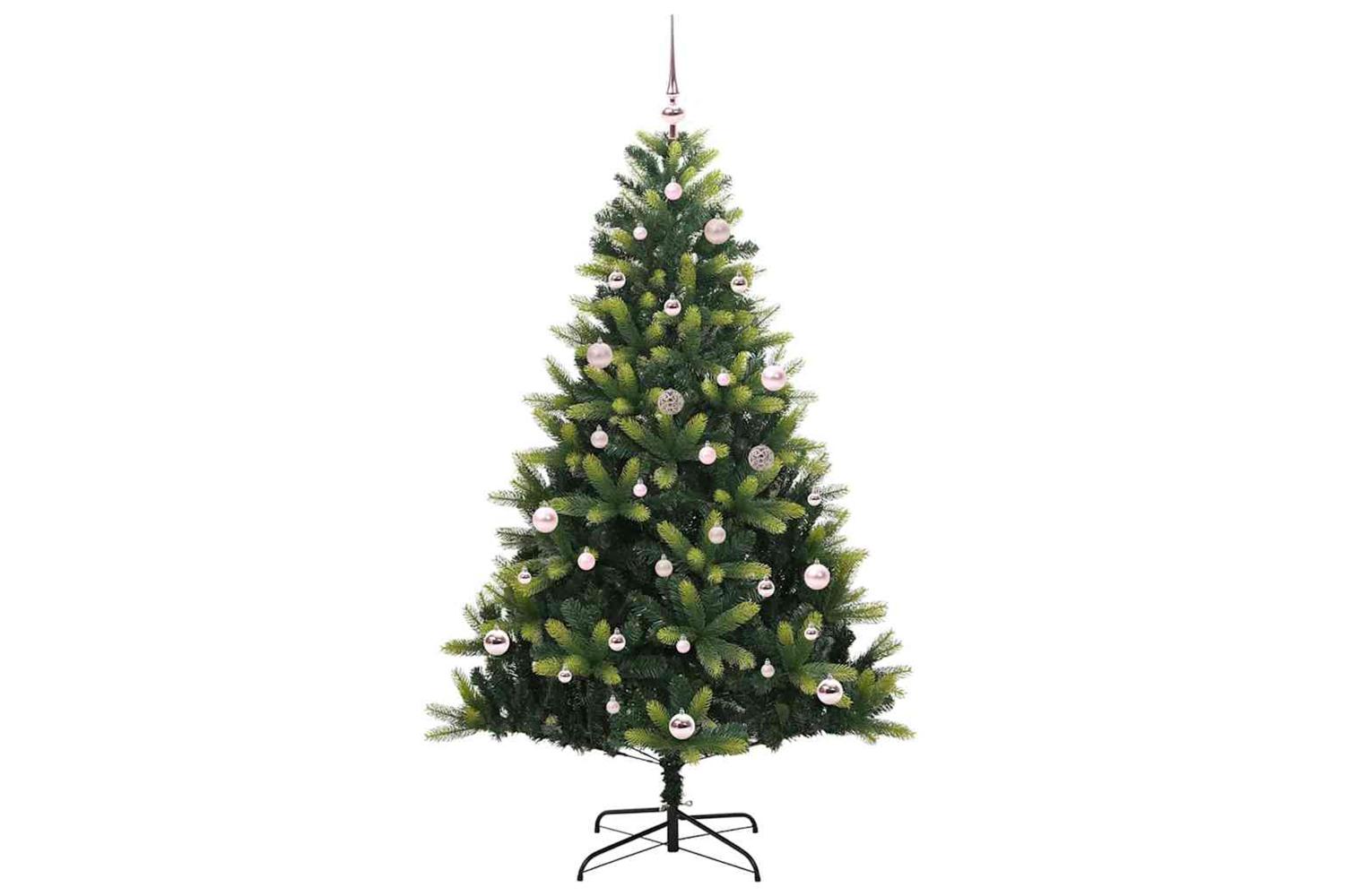 Vidaxl Artificial Hinged Christmas Tree 150 Leds Green 150 Cm-3
