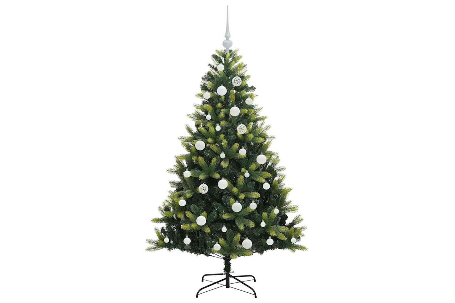 Vidaxl Artificial Hinged Christmas Tree 150 Leds Green 150 Cm-4