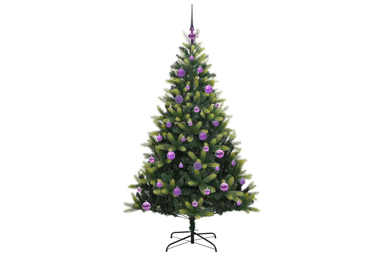 Vidaxl Artificial Hinged Christmas Tree 150 Leds Green 150 Cm-4