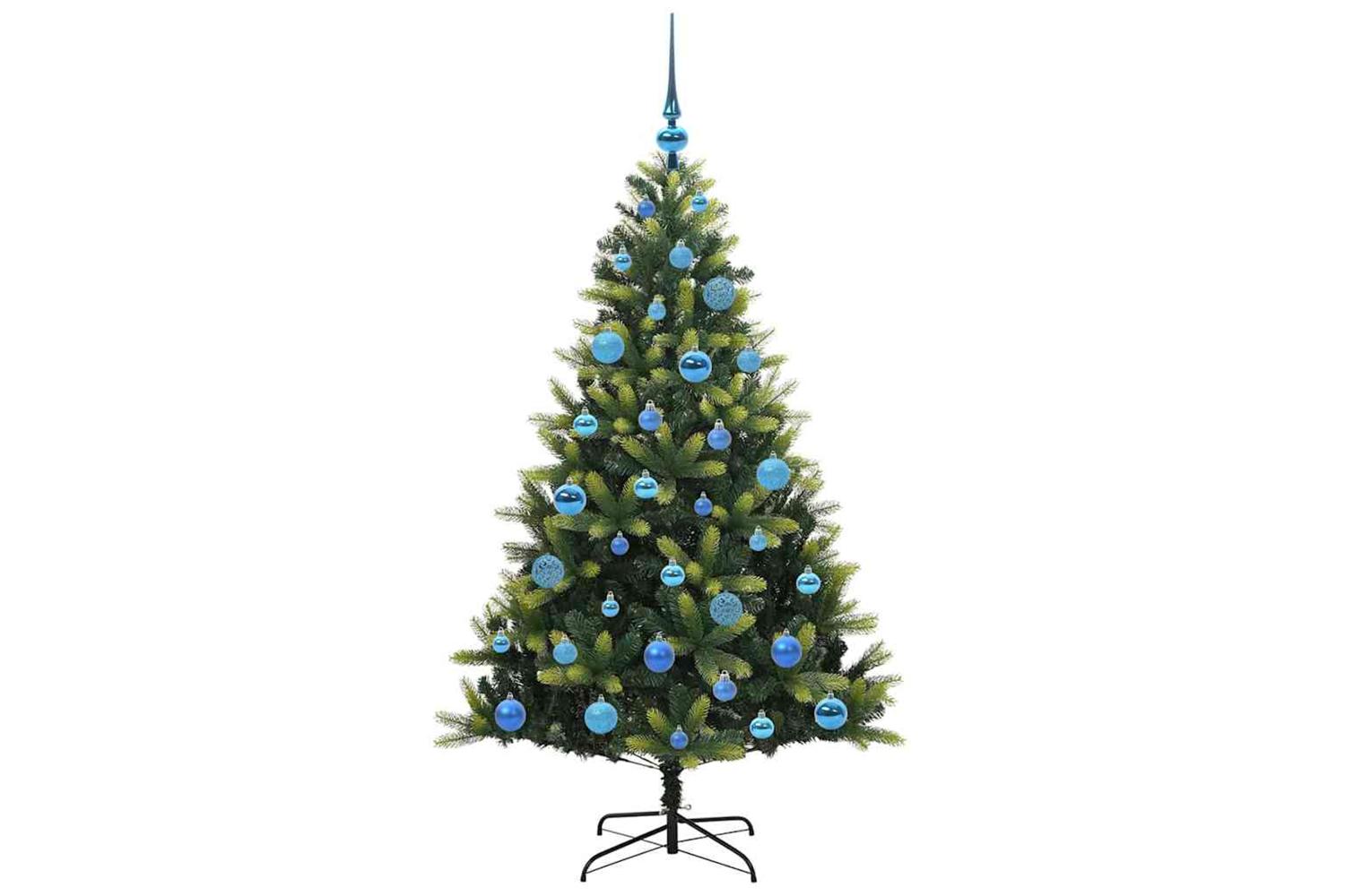 Vidaxl Artificial Hinged Christmas Tree 150 Leds Green 150 Cm-4