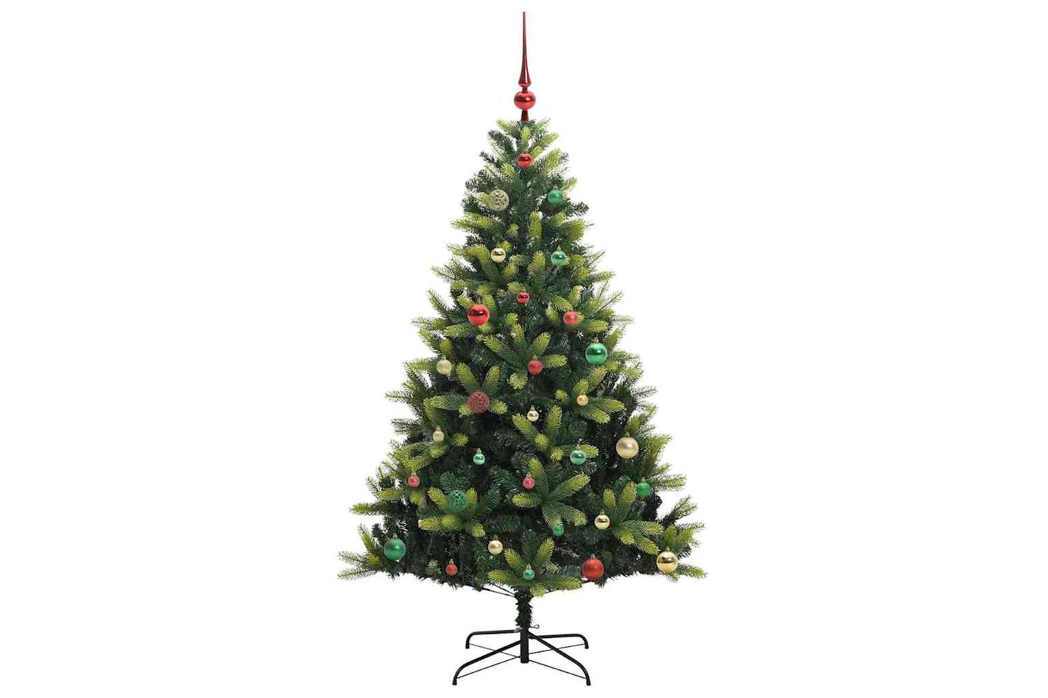 Vidaxl Artificial Hinged Christmas Tree 150 Leds Green 150 Cm-6