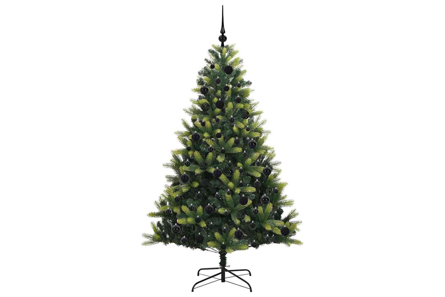 Vidaxl Artificial Hinged Christmas Tree 300 Leds Green 180 Cm-4