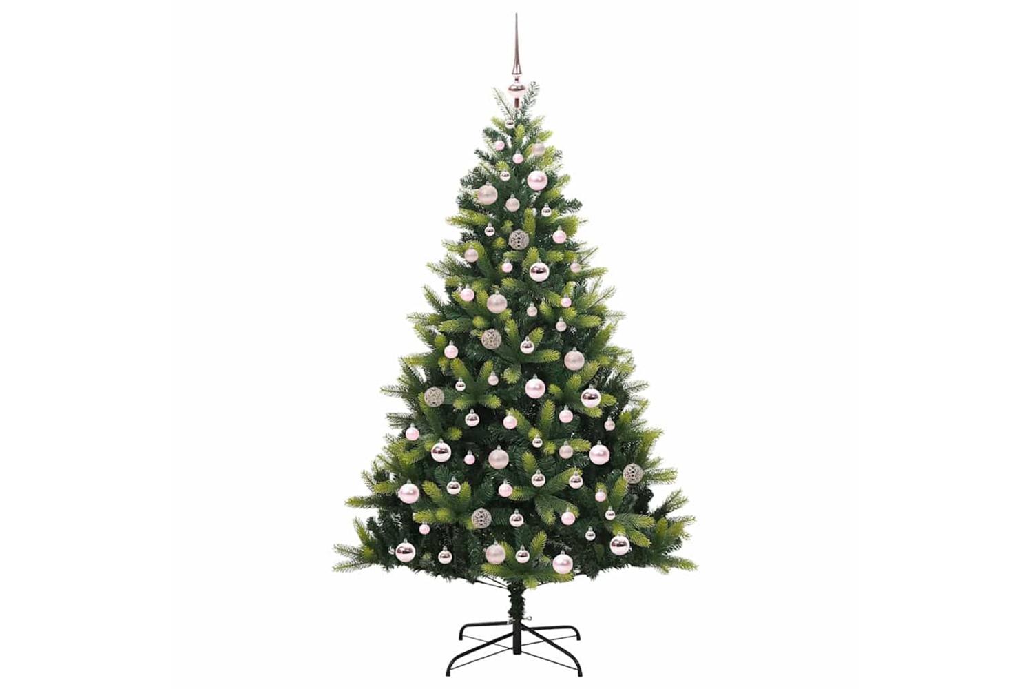 Vidaxl Artificial Hinged Christmas Tree 300 Leds Green 180 Cm-4