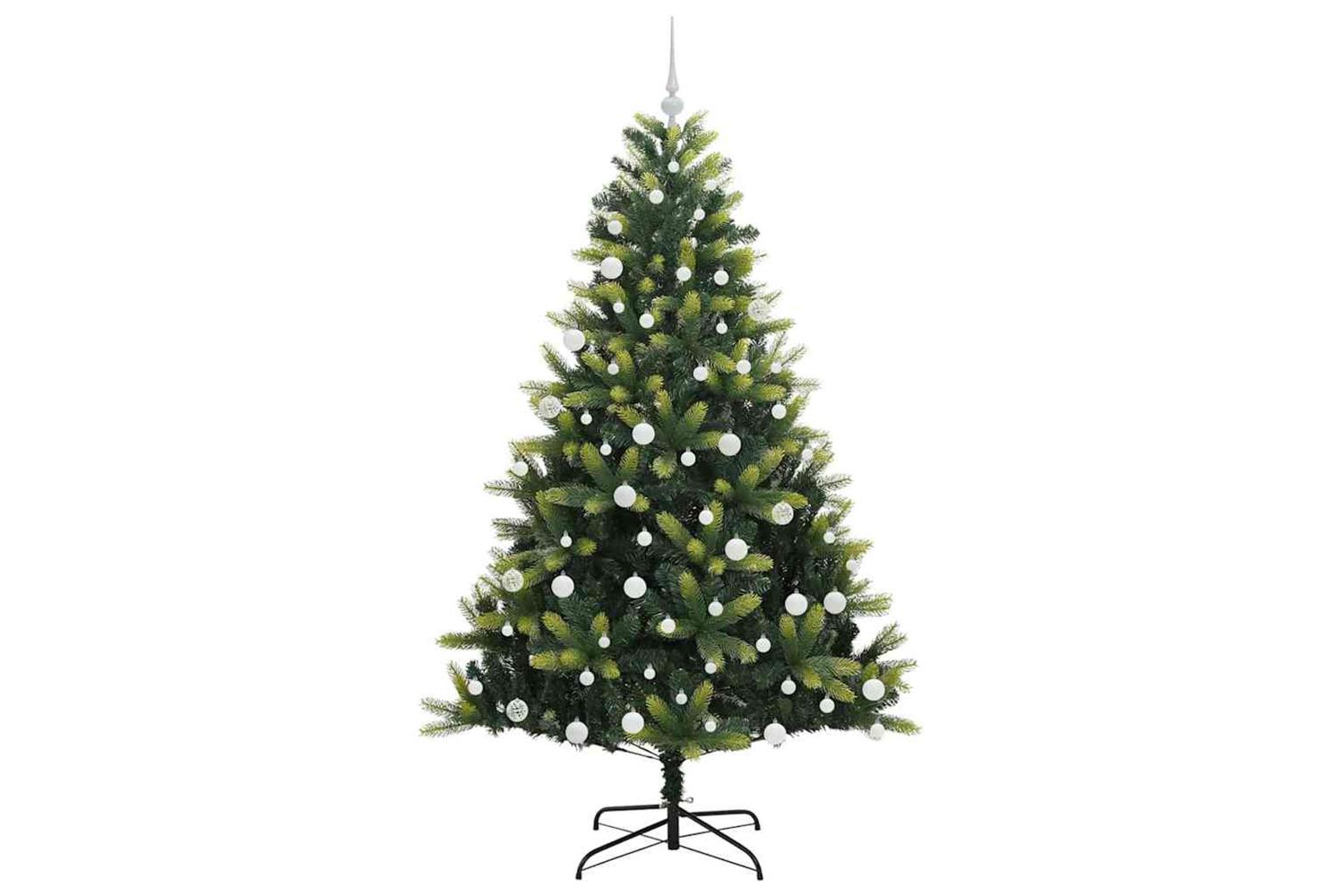 Vidaxl Artificial Hinged Christmas Tree 300 Leds Green 180 Cm-4