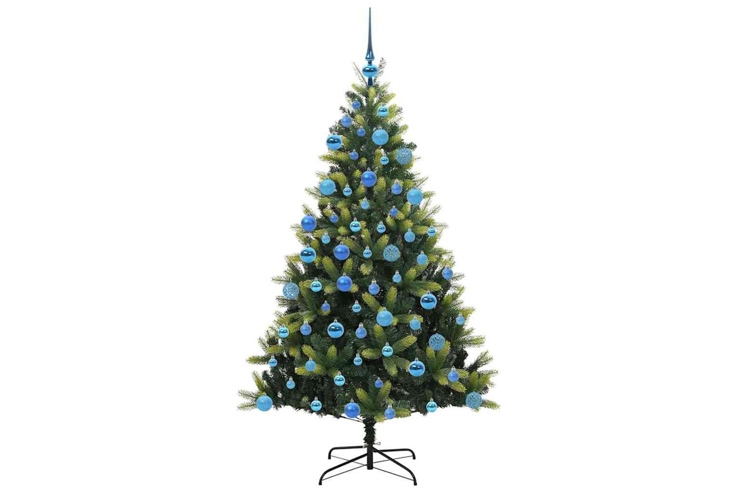 Vidaxl Artificial Hinged Christmas Tree 300 Leds Green 180 Cm-4