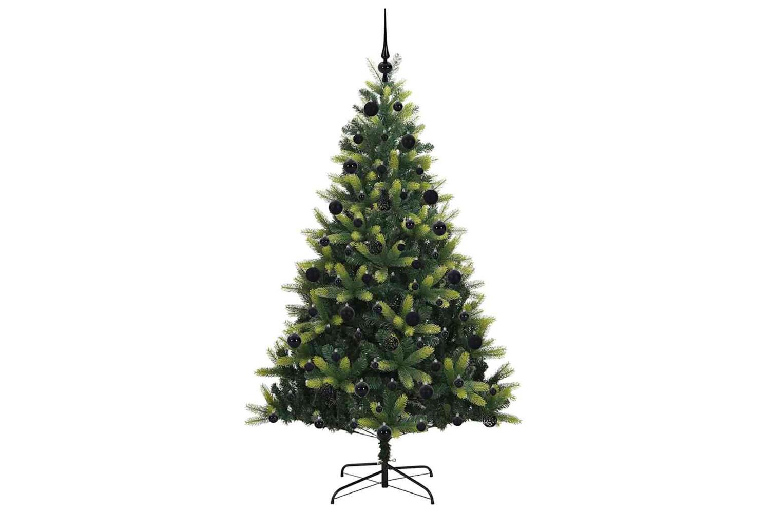 Vidaxl Artificial Hinged Christmas Tree 300 Leds Green 210 Cm-4