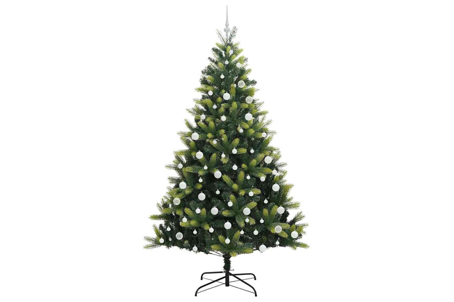 Vidaxl Artificial Hinged Christmas Tree 300 Leds Green 210 Cm-4