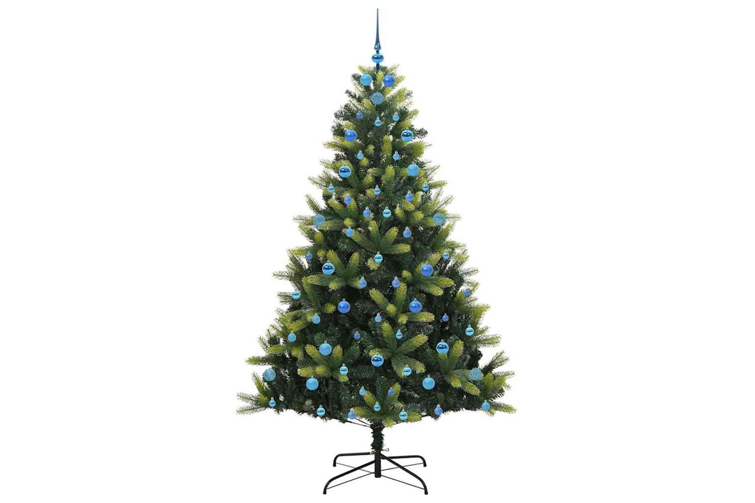Vidaxl Artificial Hinged Christmas Tree 300 Leds Green 210 Cm-4
