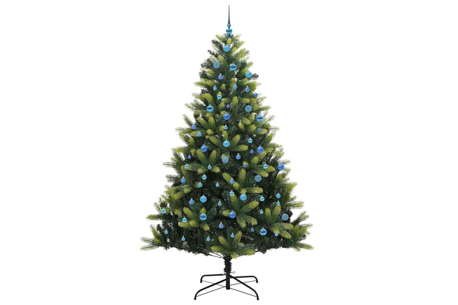 Vidaxl Artificial Hinged Christmas Tree 300 Leds Green 240 Cm-4