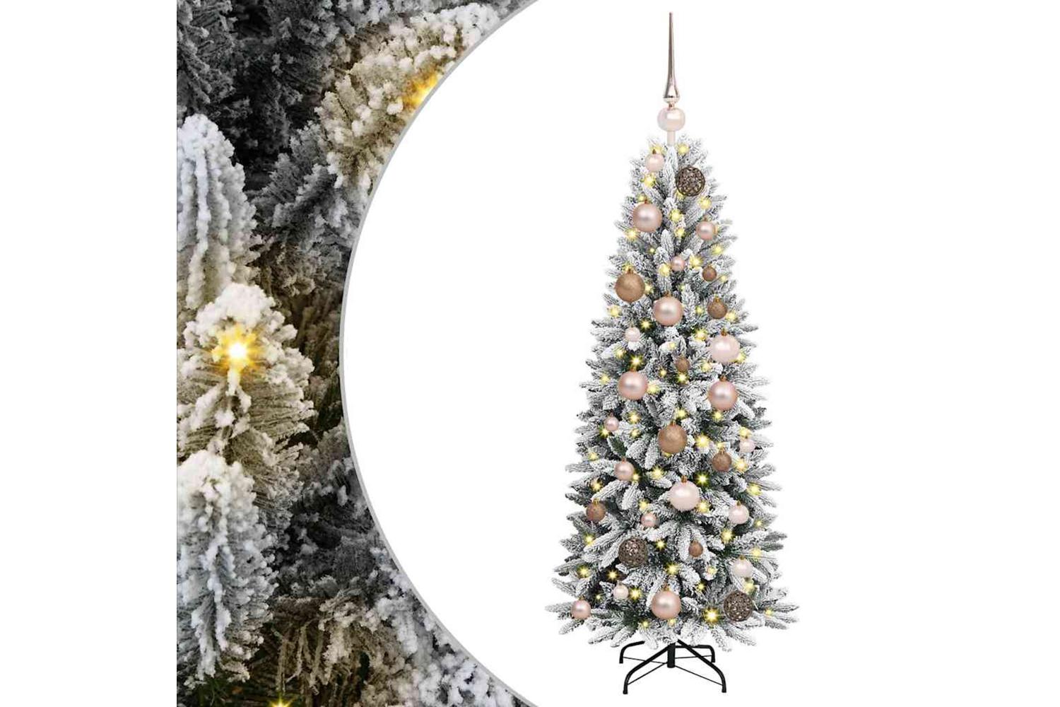 Vidaxl Artificial Christmas Tree With 150 Leds White 53 X 53 X 120 Cm-2