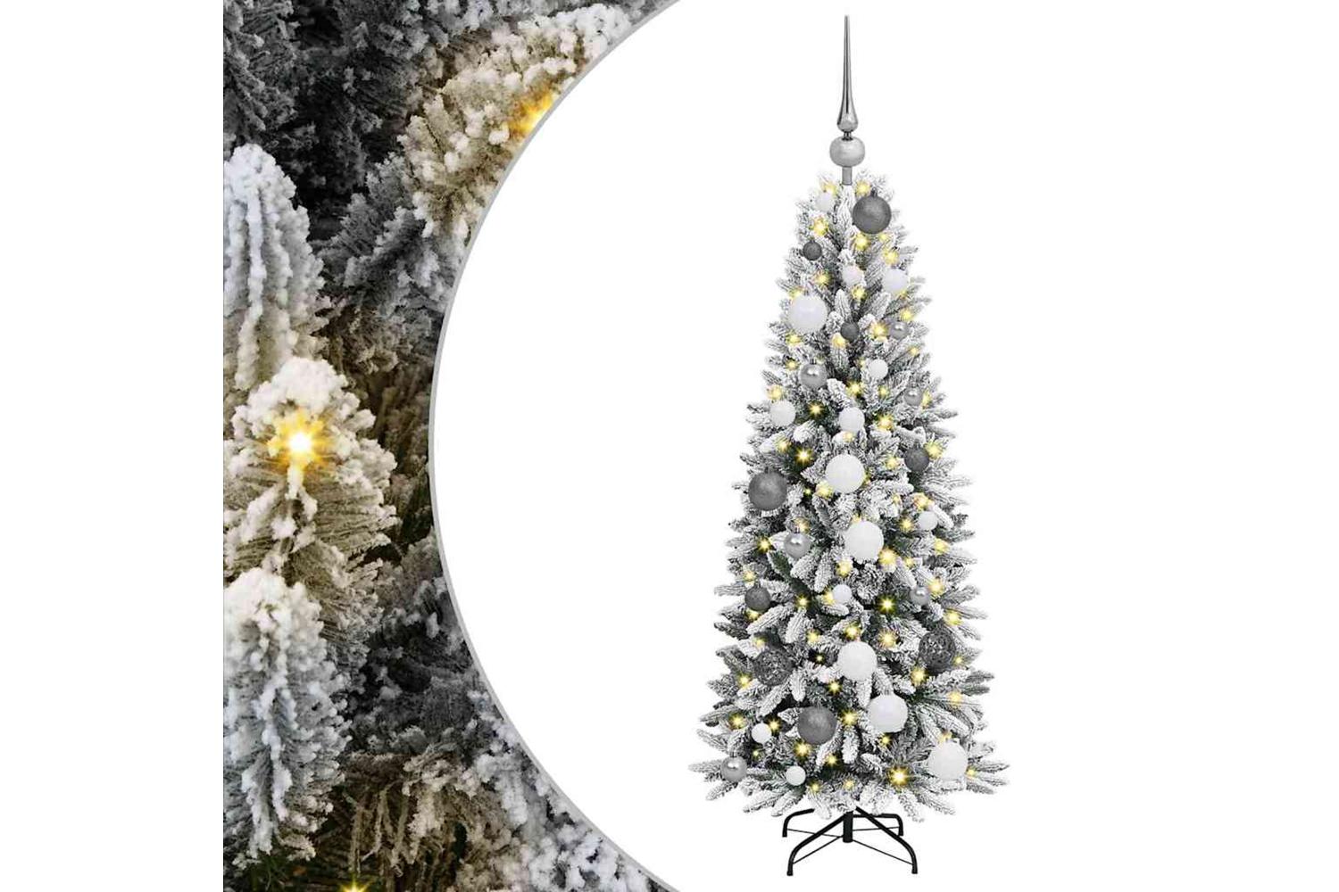 Vidaxl Artificial Christmas Tree With 150 Leds White 53 X 53 X 120 Cm-2