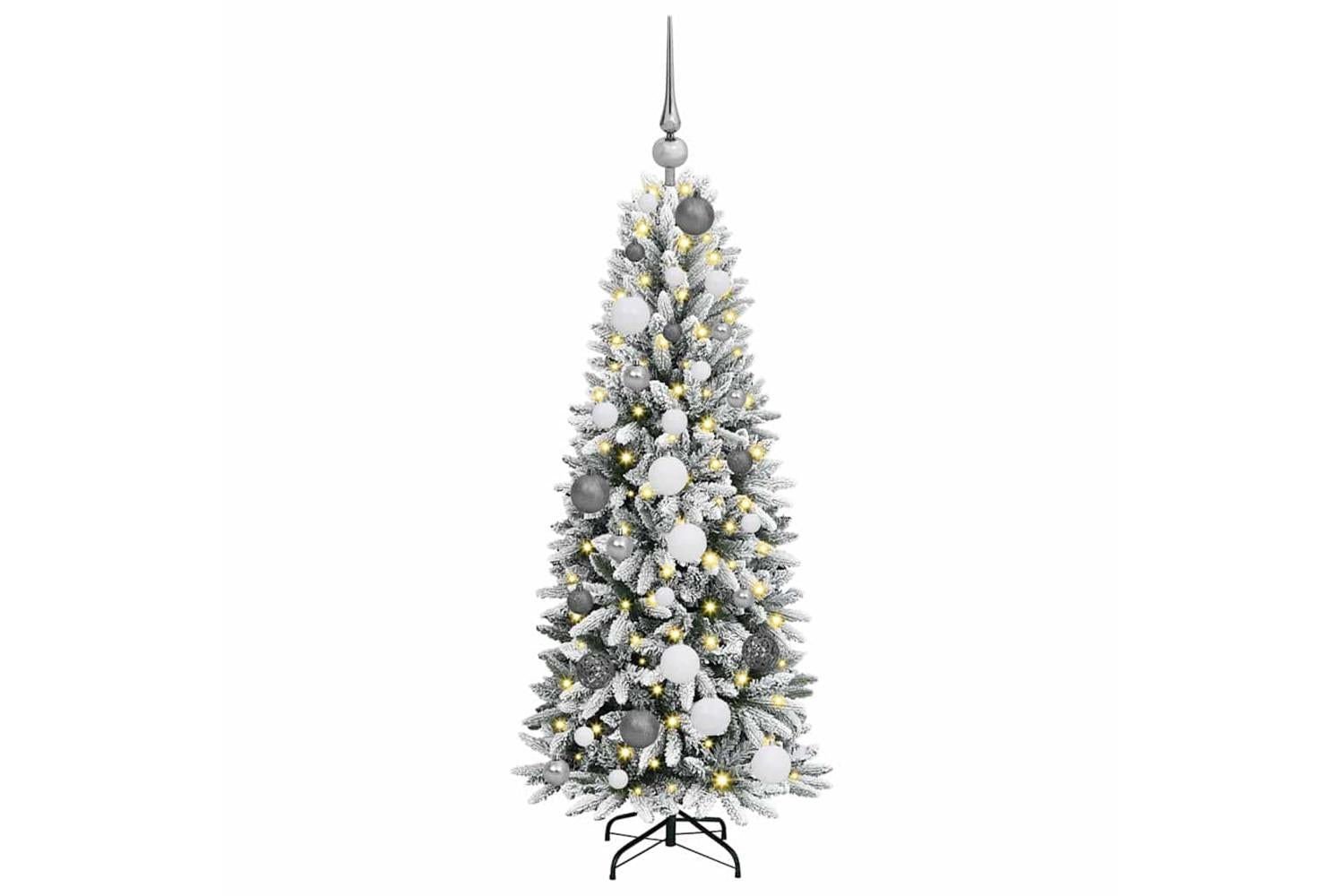 Vidaxl Artificial Christmas Tree With 150 Leds White 53 X 53 X 120 Cm-3