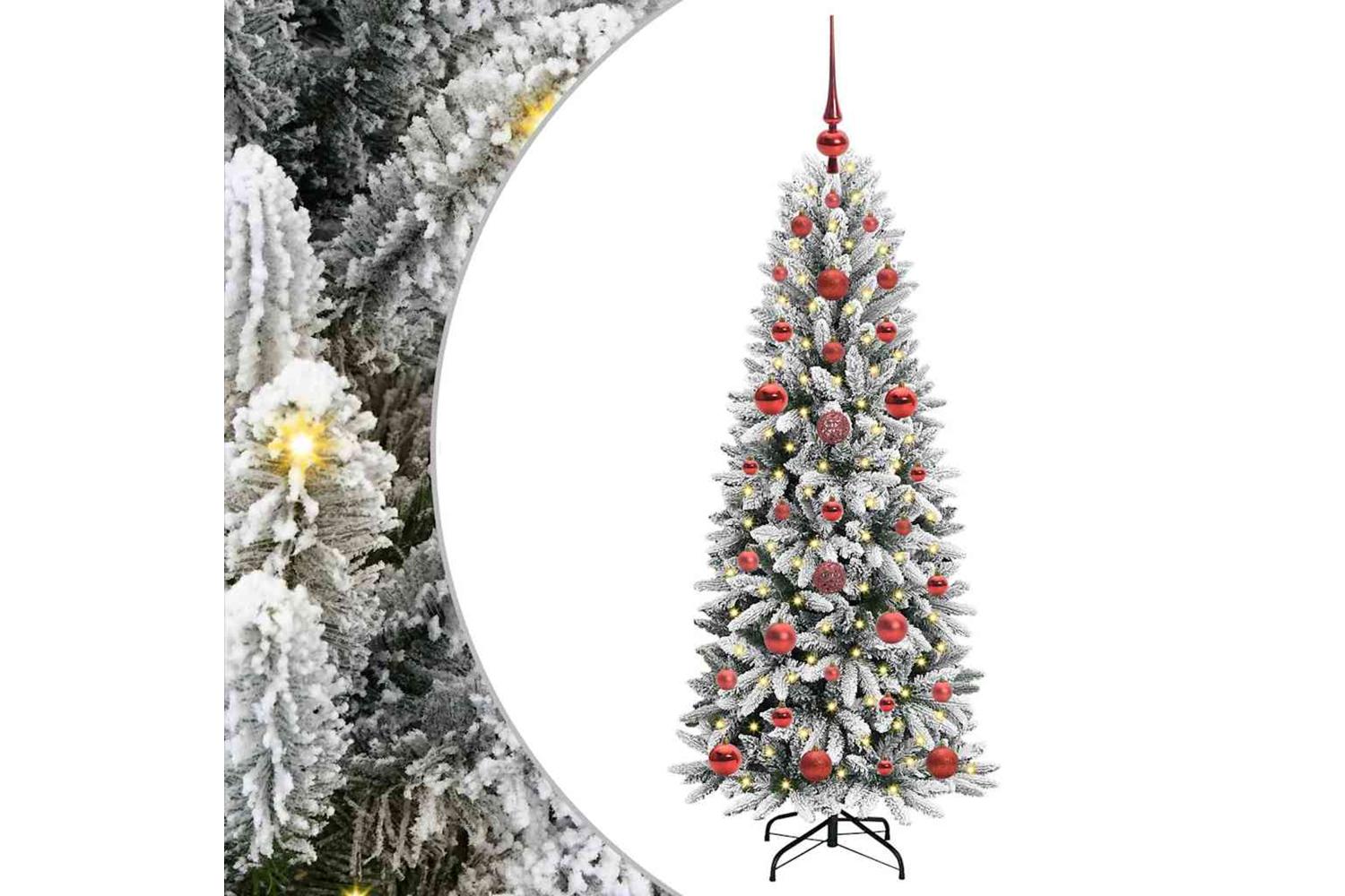 Vidaxl Artificial Christmas Tree With 150 Leds White 53 X 53 X 120 Cm-2
