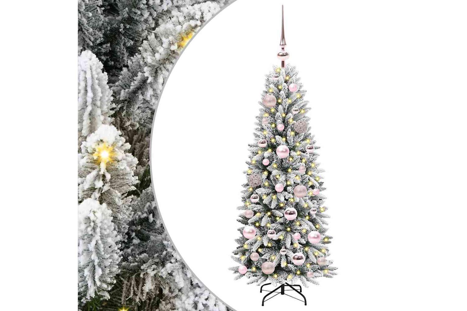 Vidaxl Artificial Christmas Tree With 150 Leds White 53 X 53 X 120 Cm-2