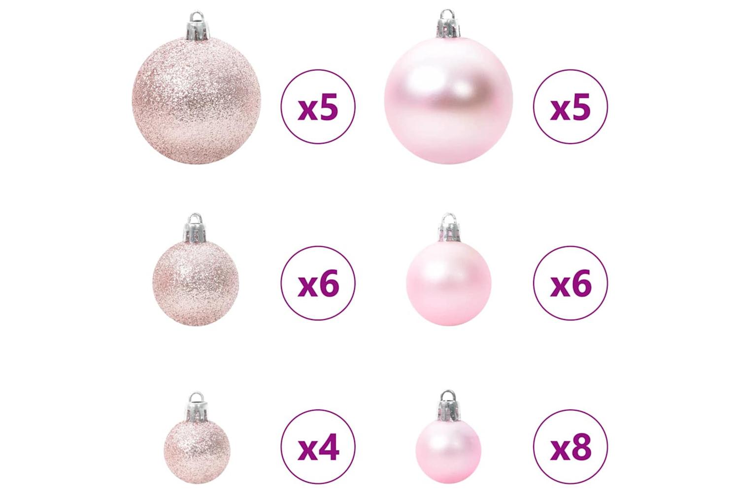 Vidaxl Artificial Christmas Tree With 150 Leds White 53 X 53 X 120 Cm-7