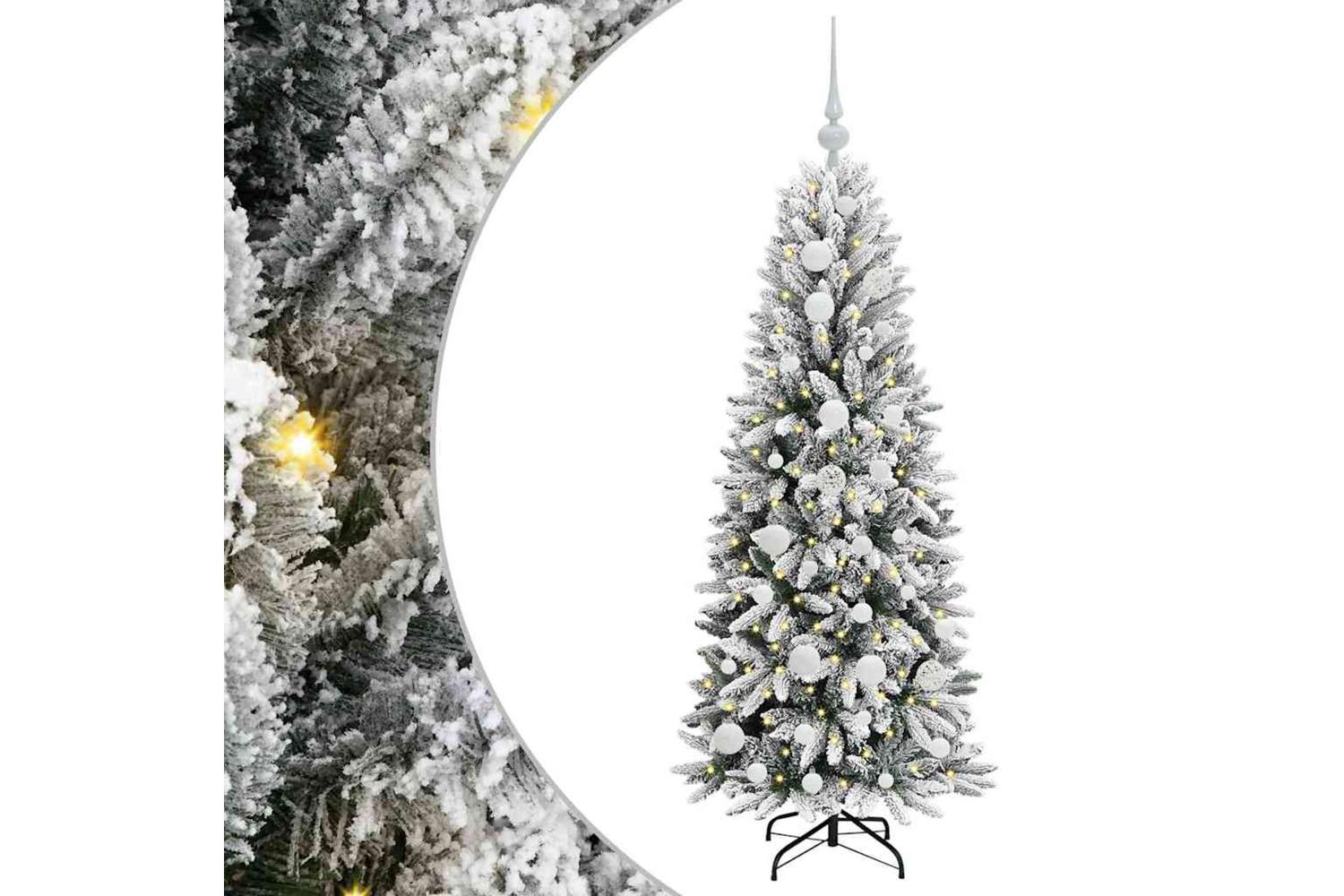 Vidaxl Artificial Christmas Tree With 150 Leds White 53 X 53 X 120 Cm-2