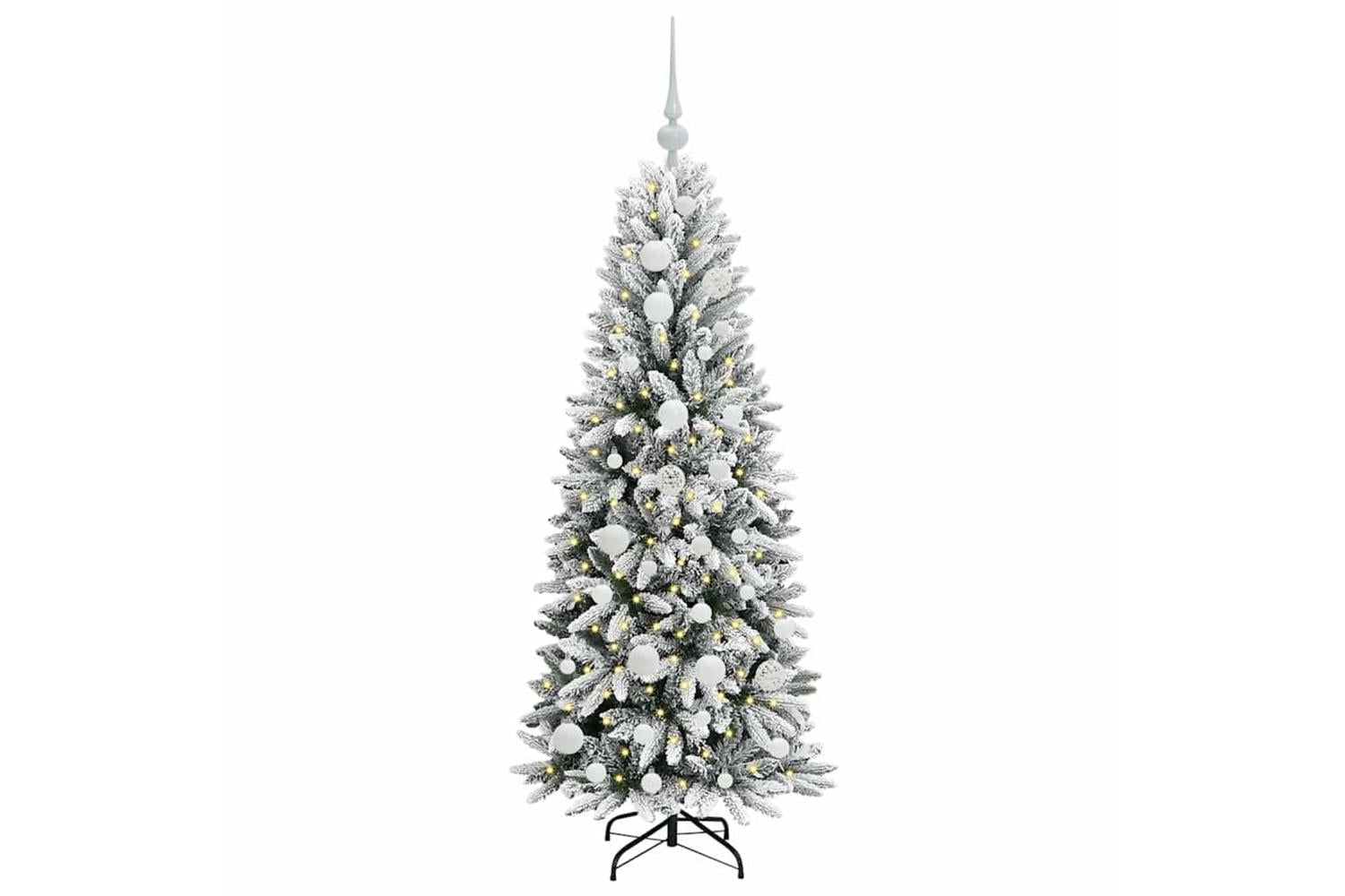 Vidaxl Artificial Christmas Tree With 150 Leds White 53 X 53 X 120 Cm-3