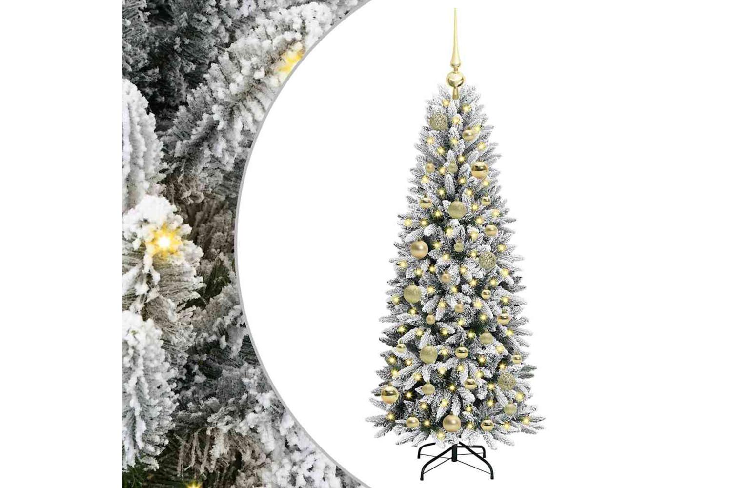 Vidaxl Artificial Christmas Tree With 150 Leds White 53 X 53 X 120 Cm-2
