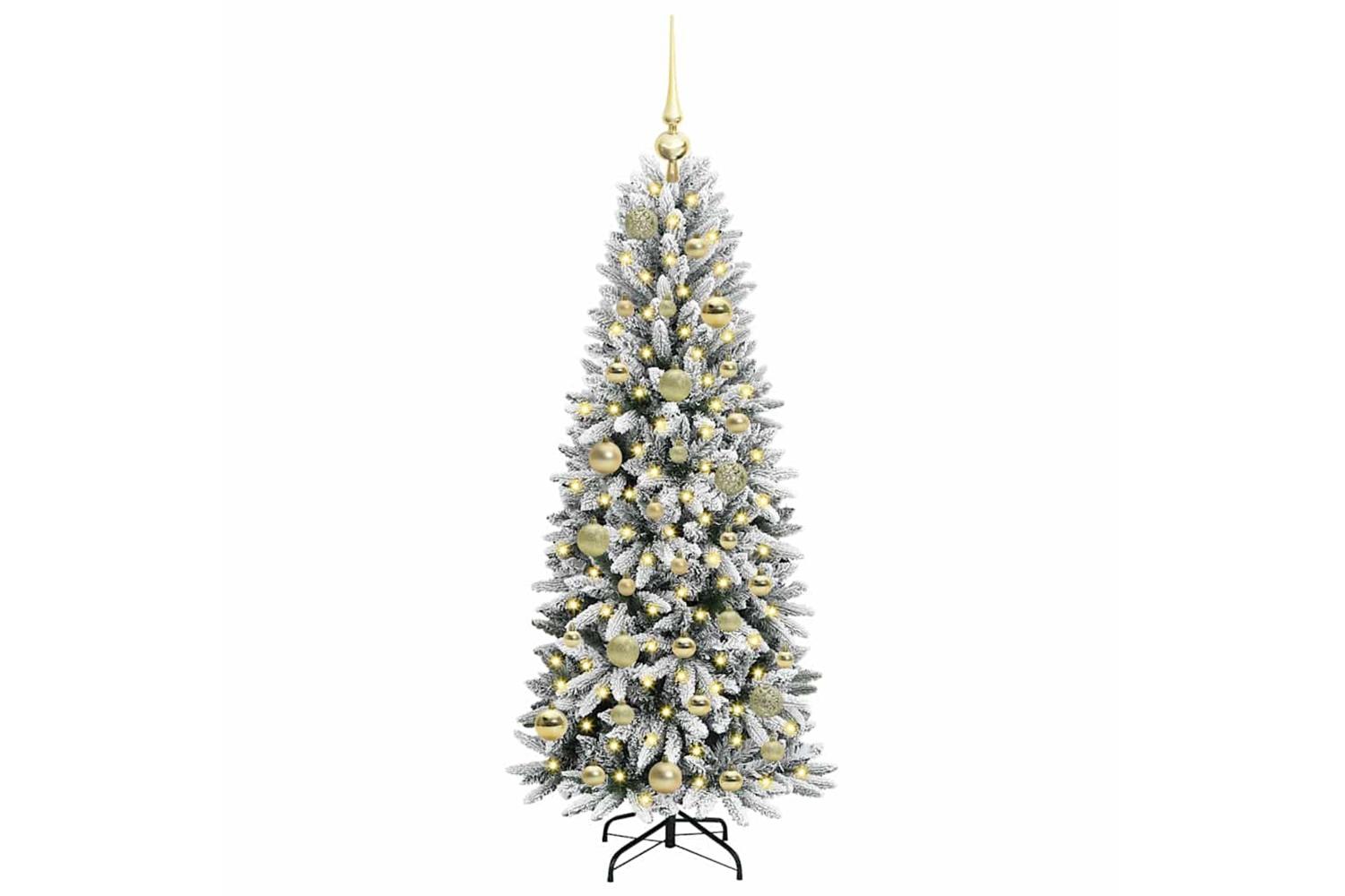 Vidaxl Artificial Christmas Tree With 150 Leds White 53 X 53 X 120 Cm-3