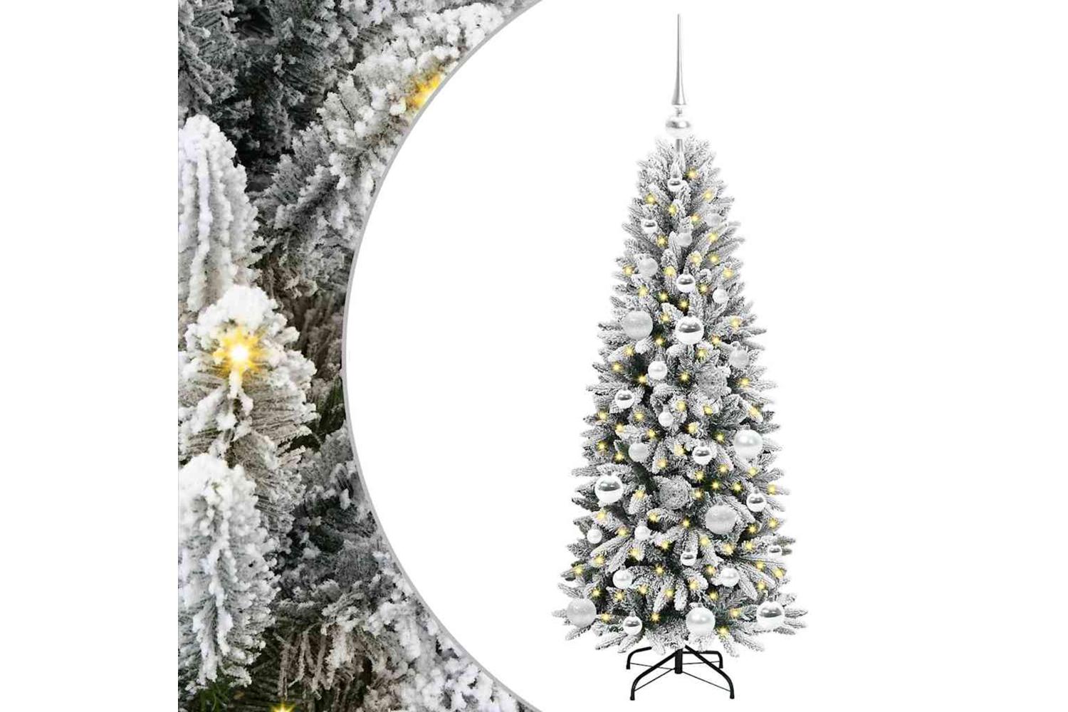 Vidaxl Artificial Christmas Tree With 150 Leds White 53 X 53 X 120 Cm-2