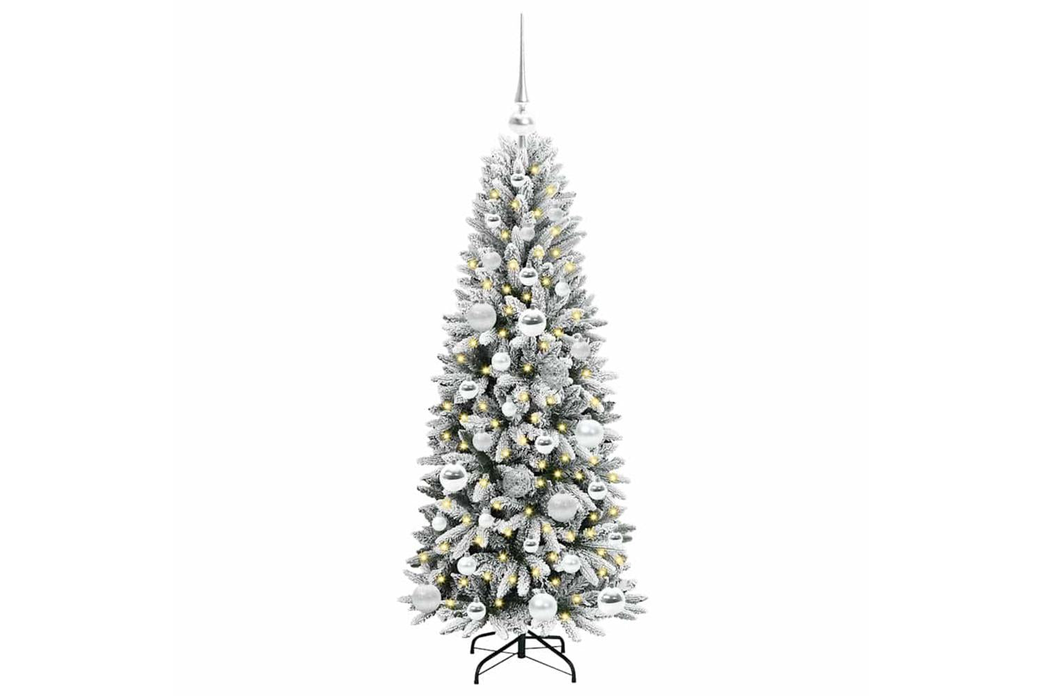 Vidaxl Artificial Christmas Tree With 150 Leds White 53 X 53 X 120 Cm-3