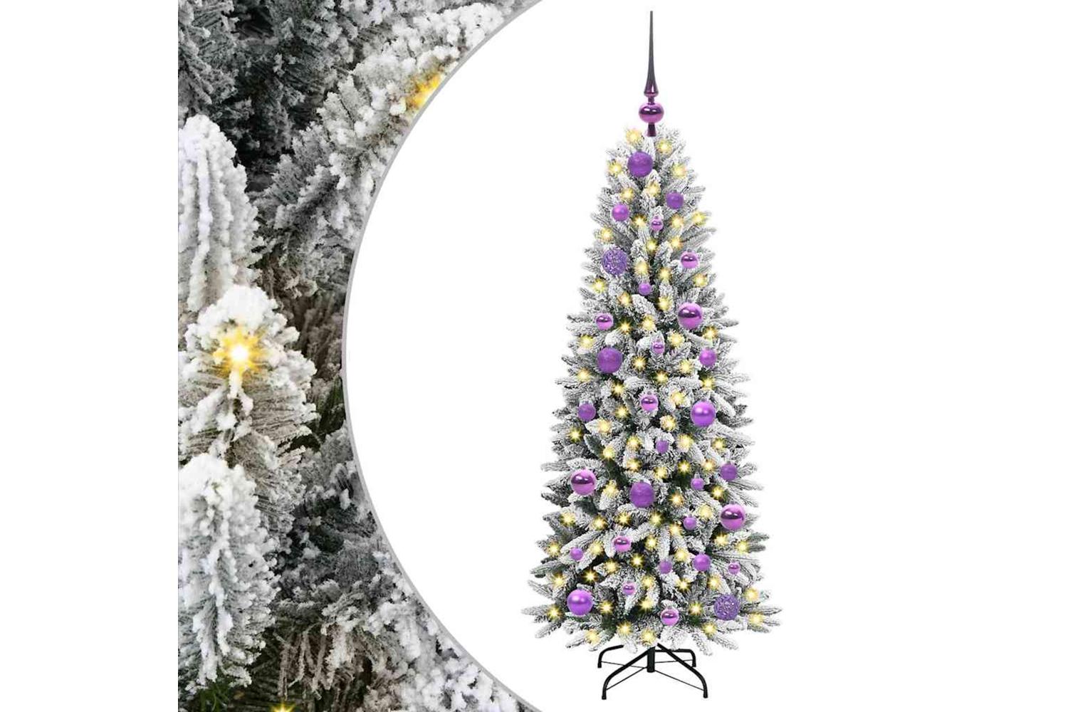 Vidaxl Artificial Christmas Tree With 150 Leds White 53 X 53 X 120 Cm-2